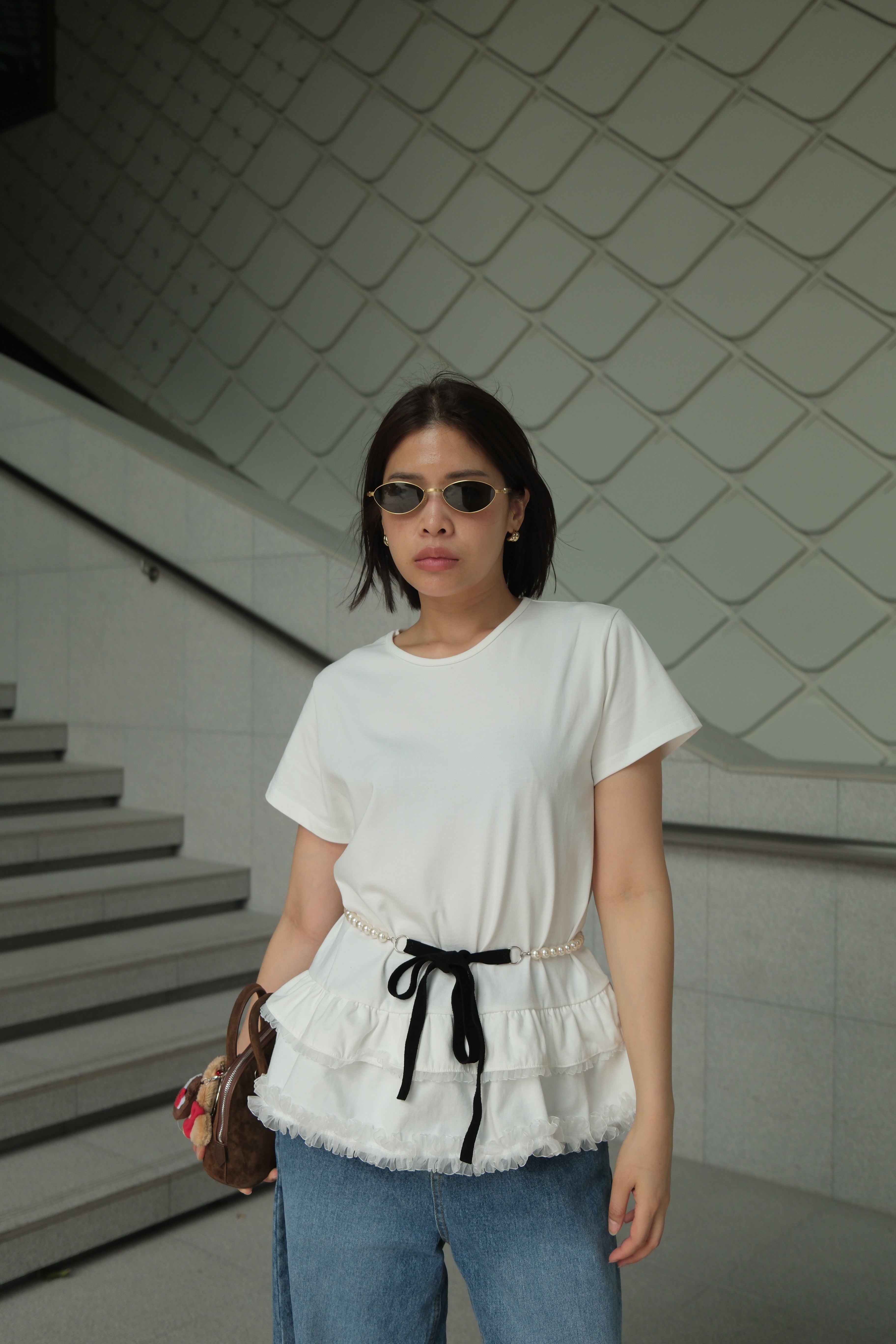 Giselle ruffle layer soft tee