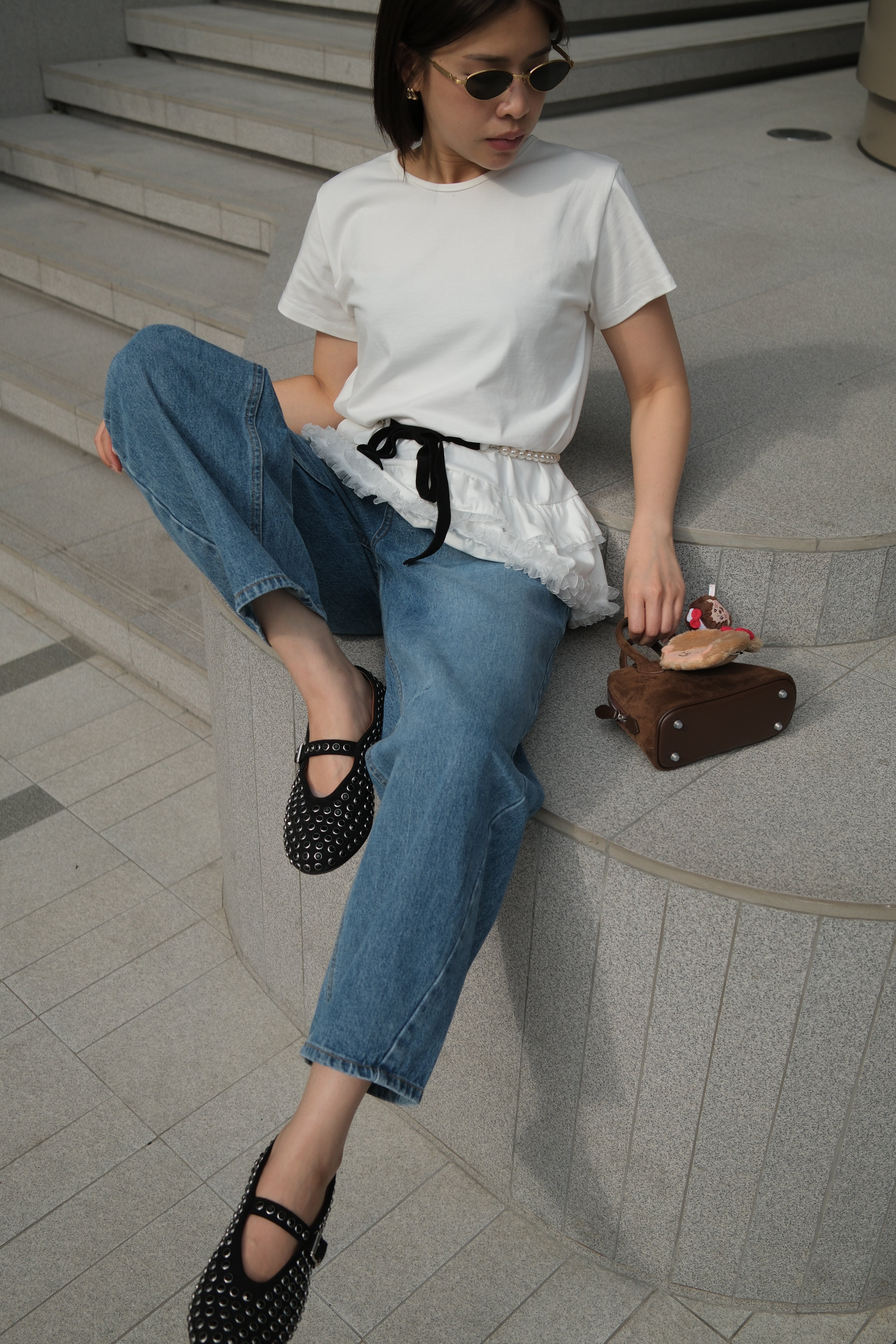 Giselle ruffle layer soft tee