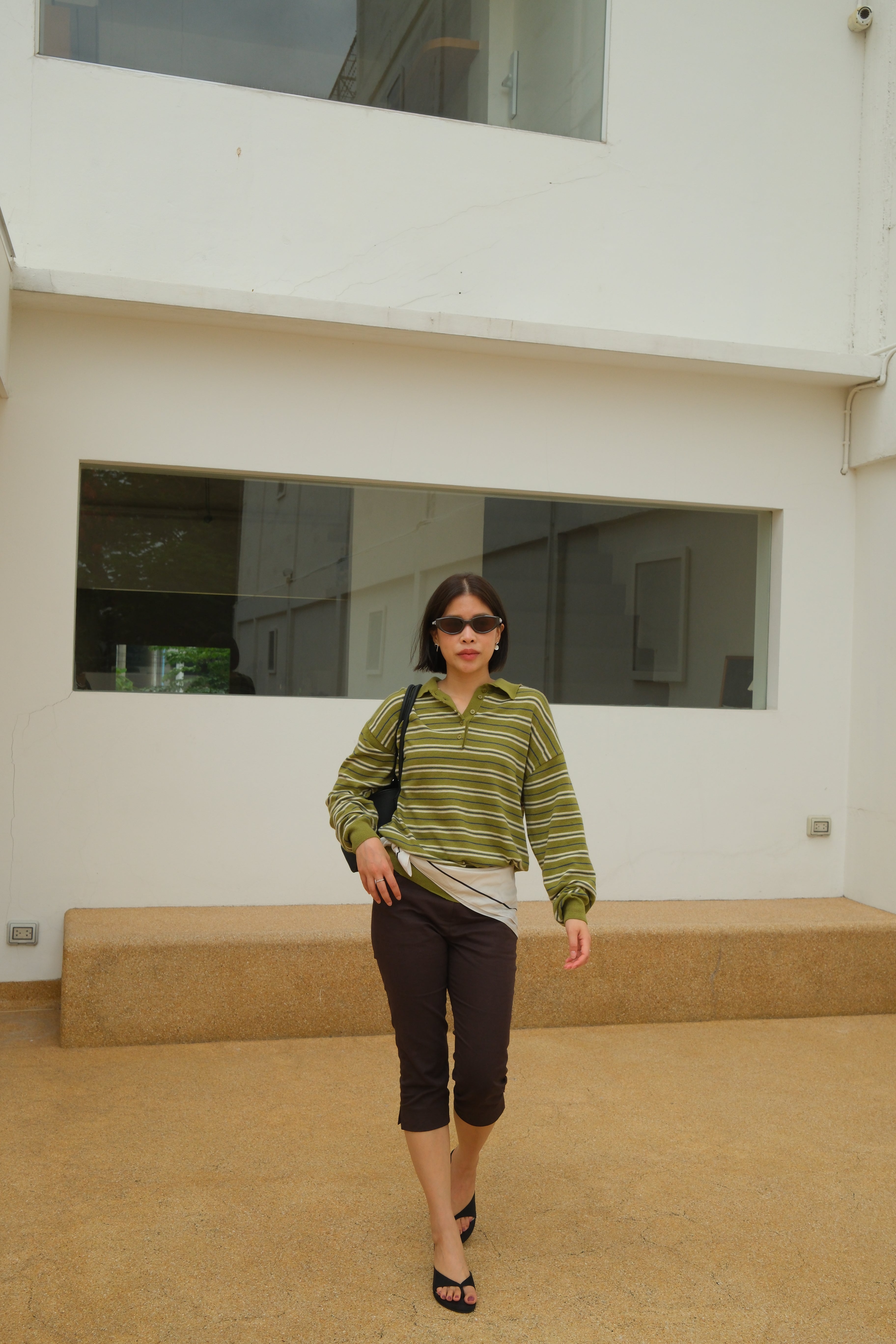 Rawraw striped polo sweater