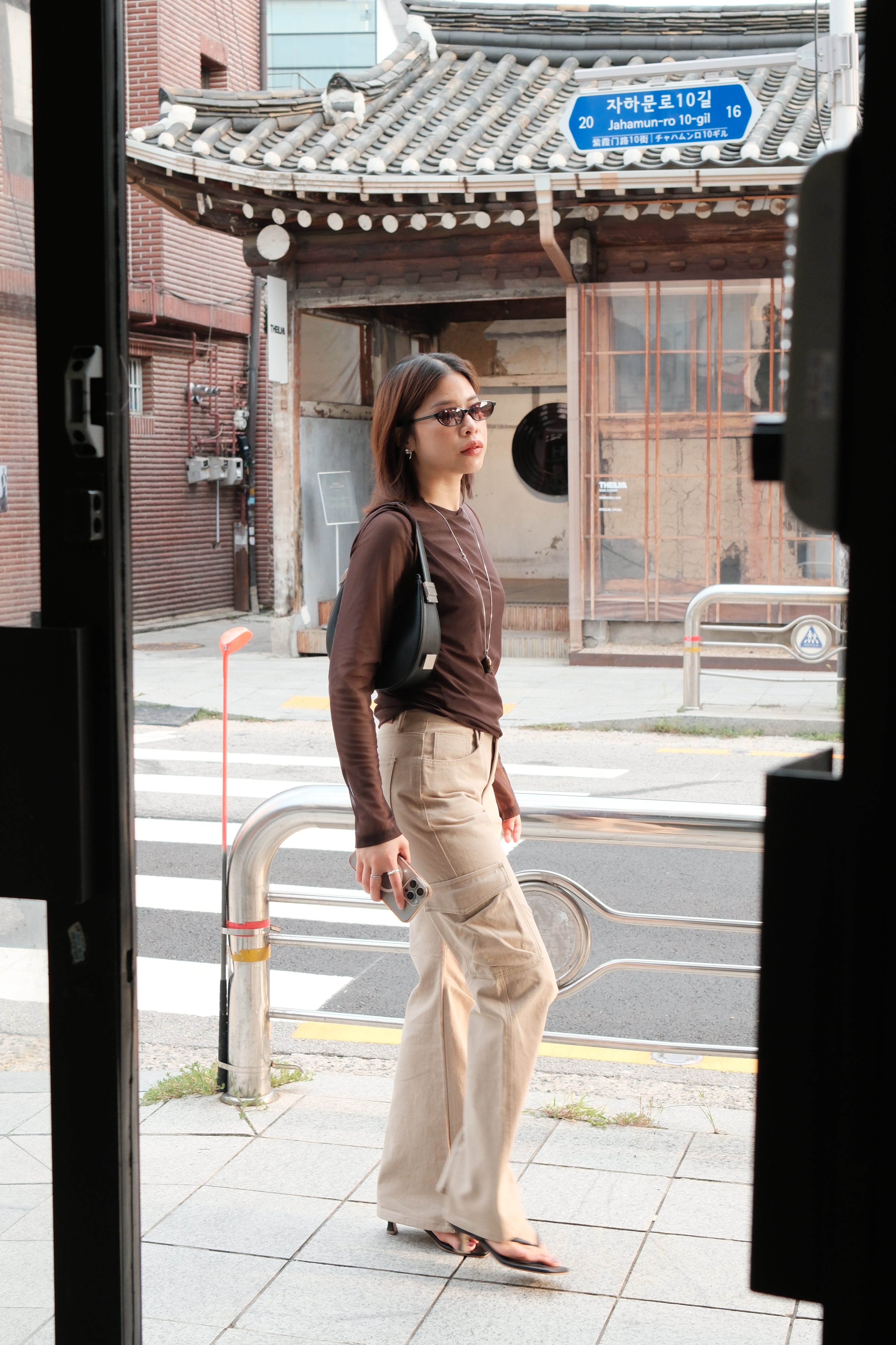 Scandi pocket flared pants