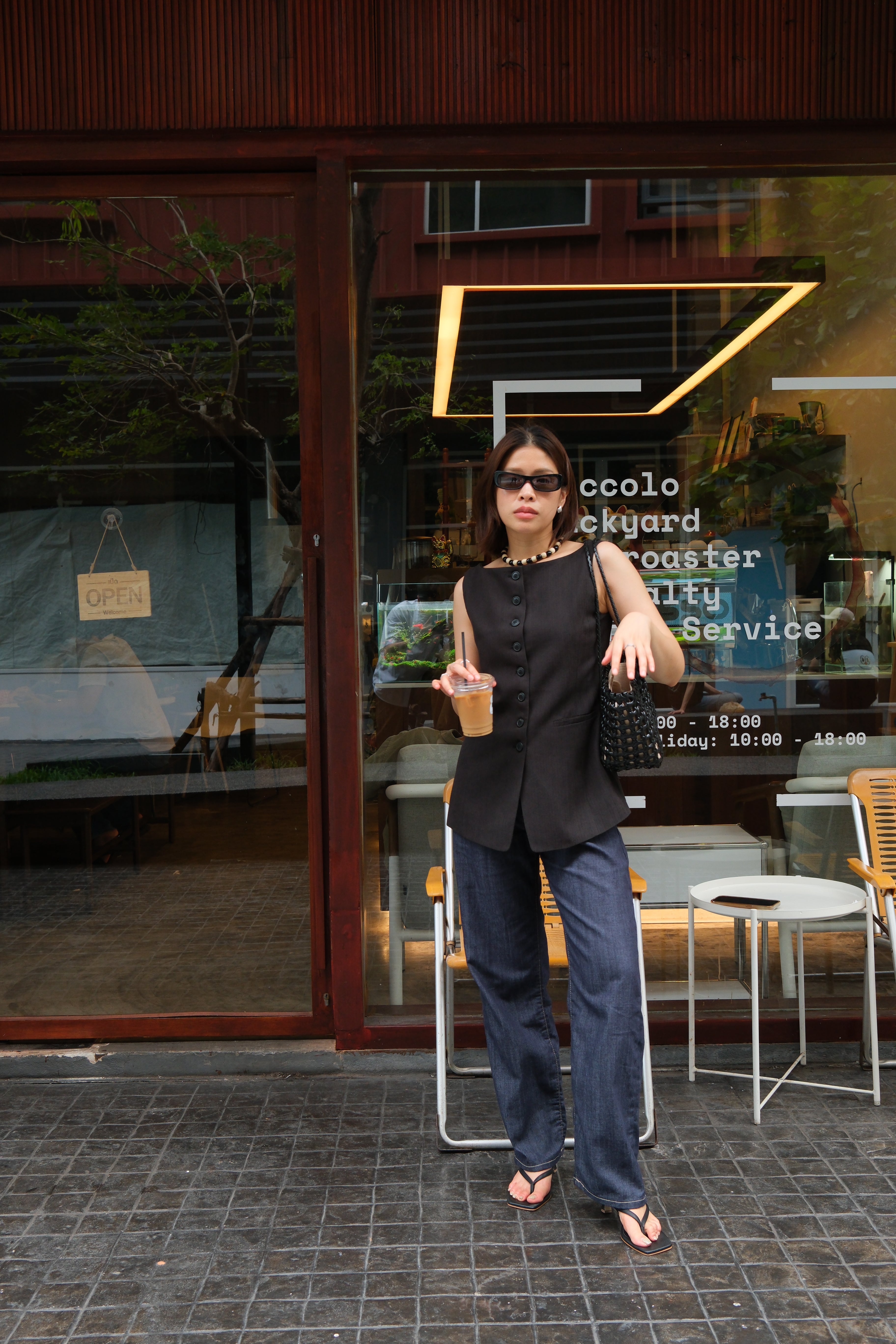 Haan boat neck vest
