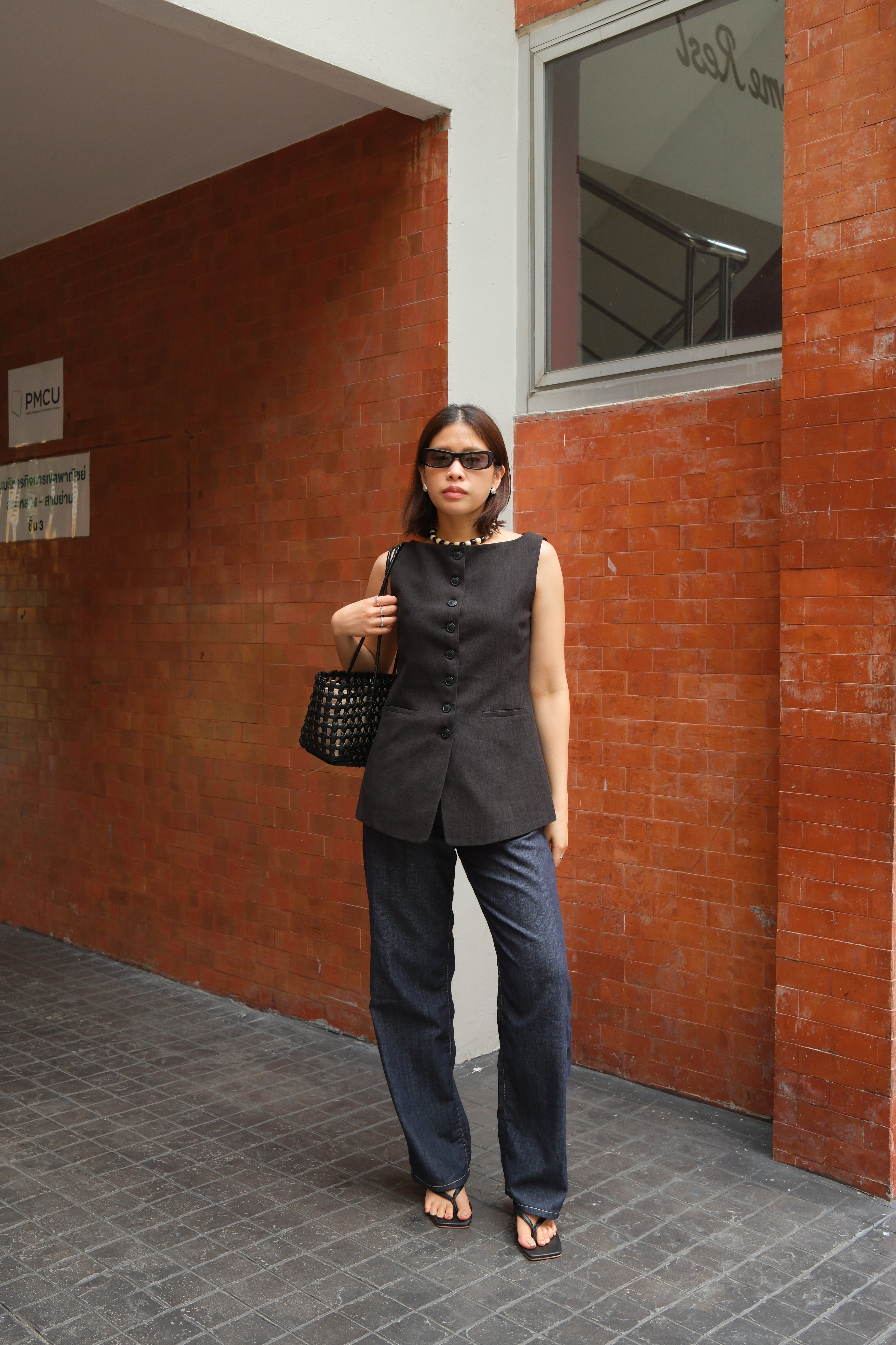Haan boat neck vest
