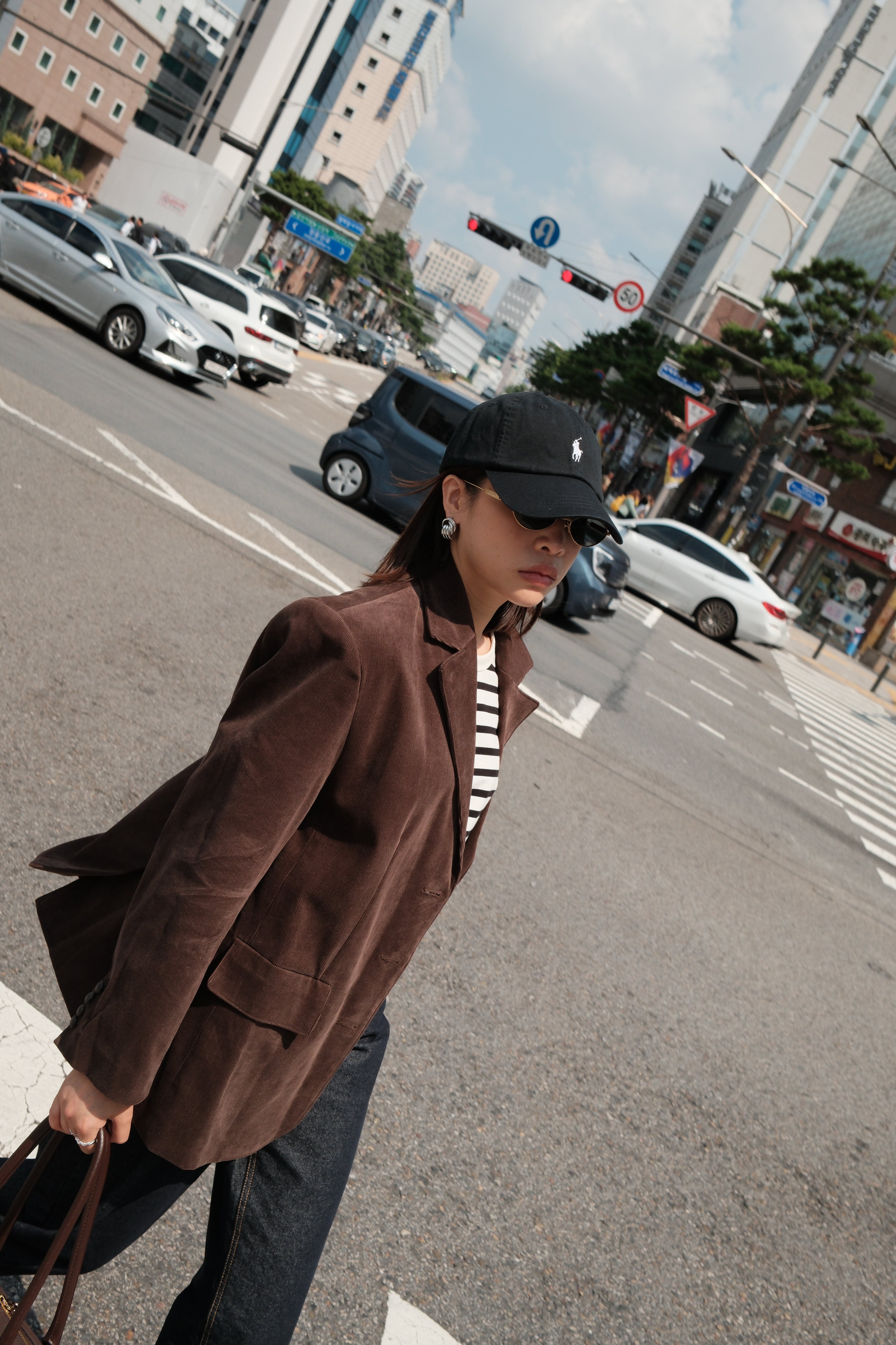 Panama corduroy single-breasted suit