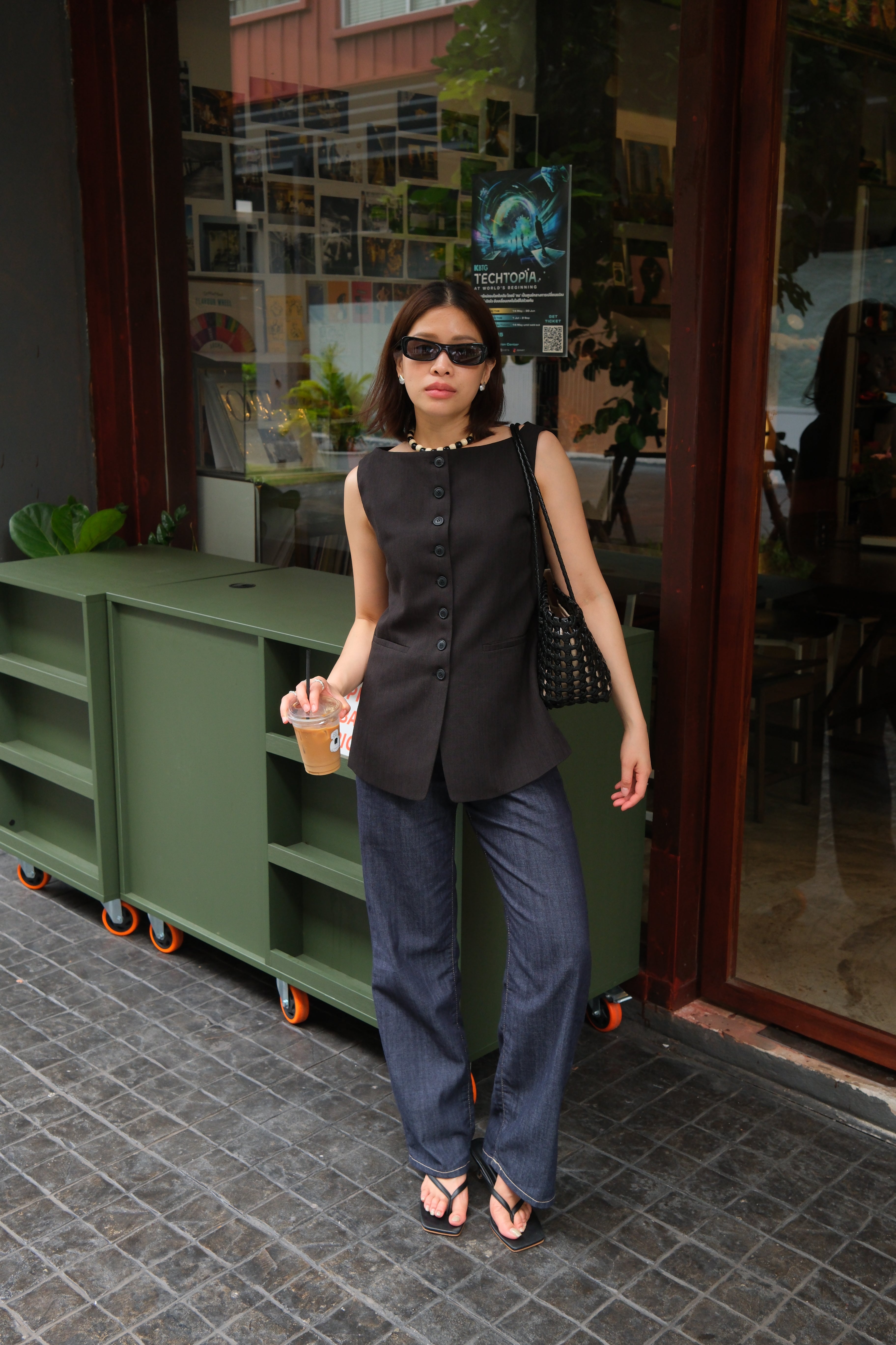 Haan boat neck vest