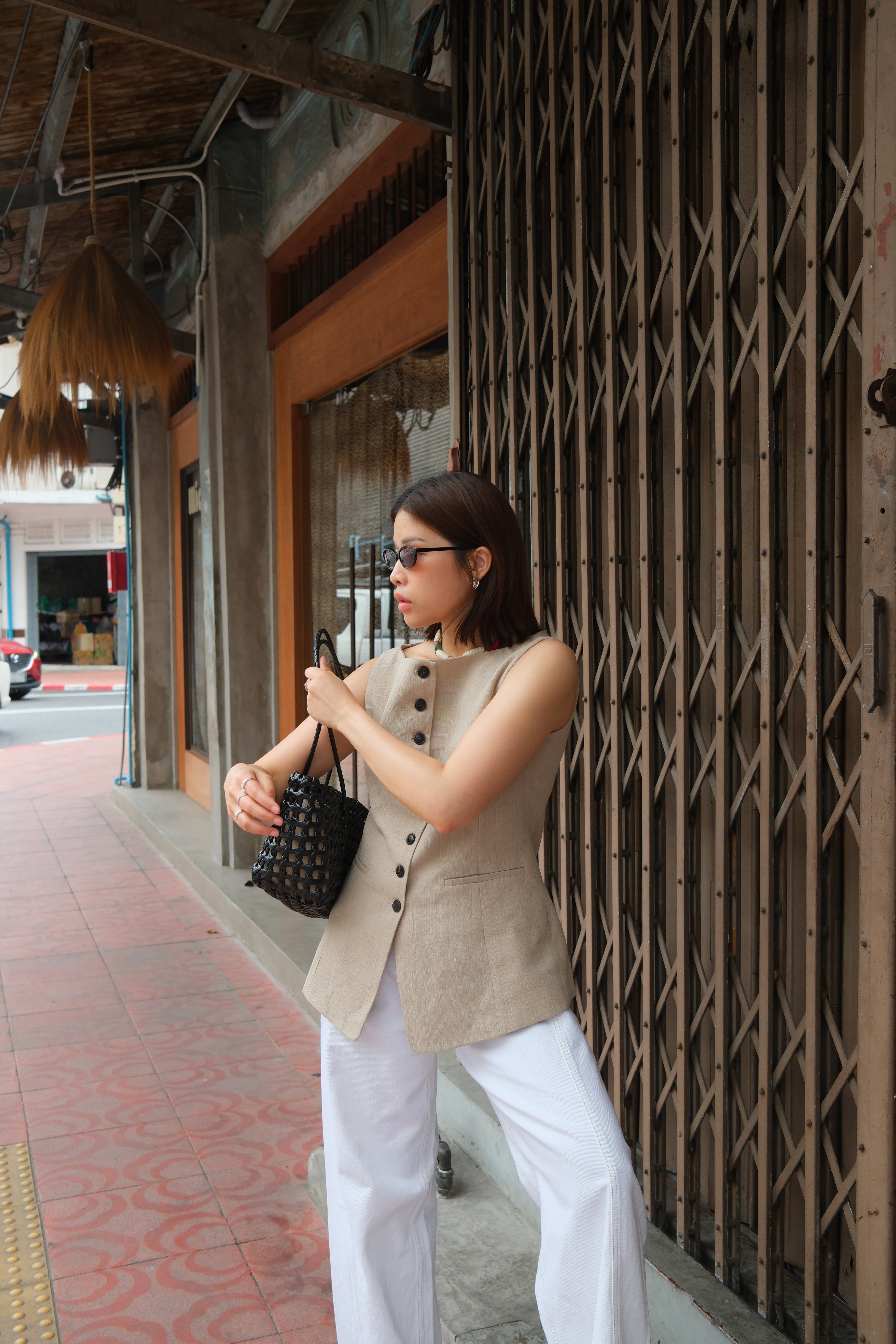 Haan boat neck vest