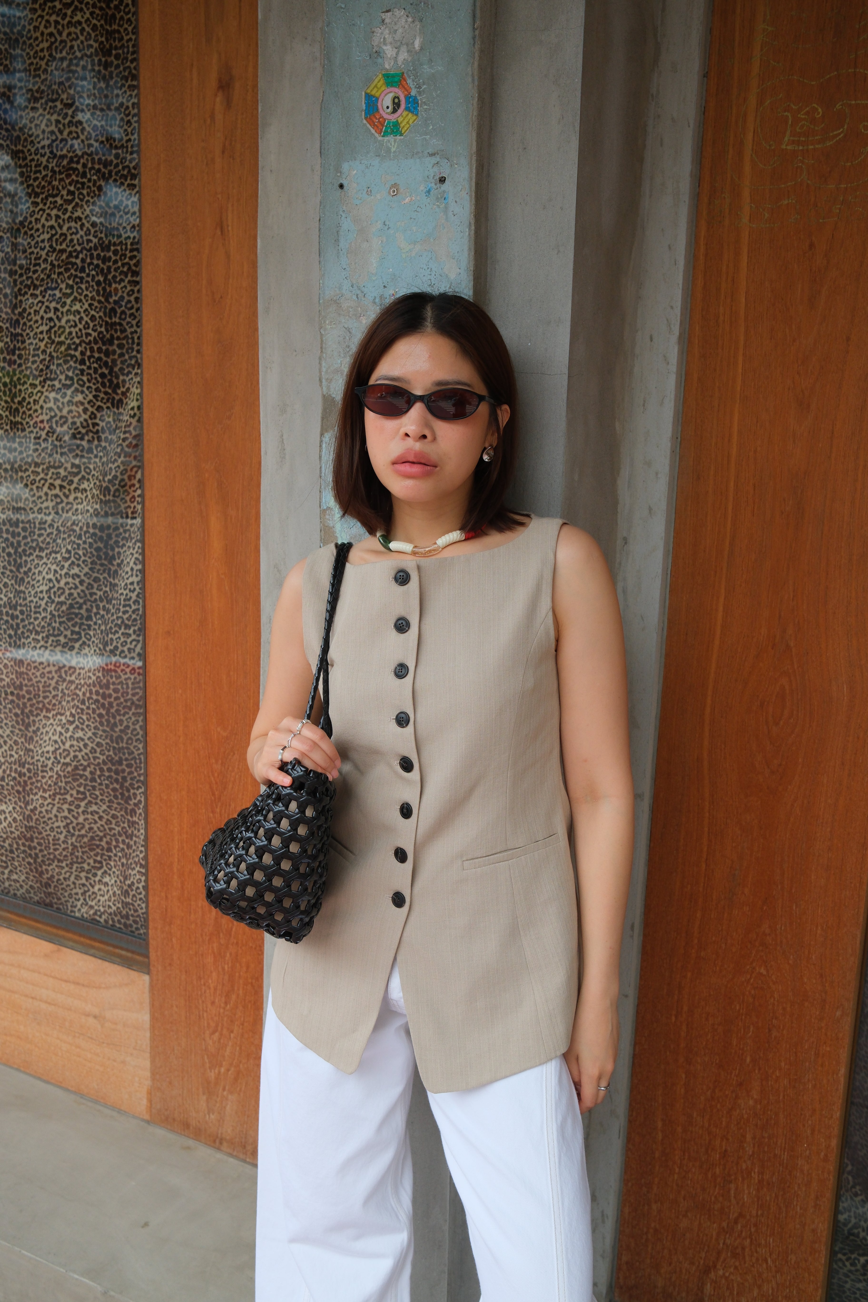 Haan boat neck vest