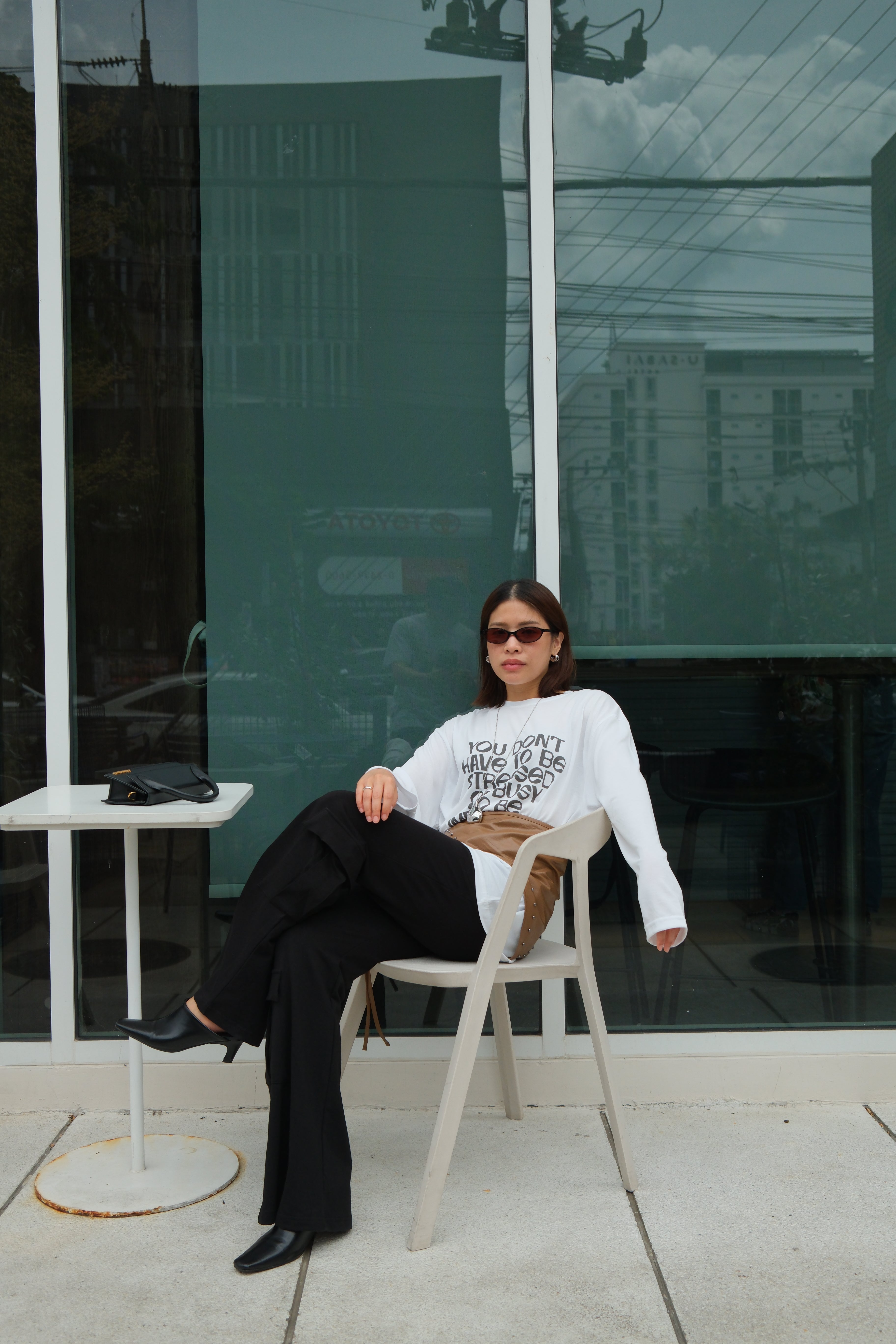 Vintage cargo flared pants