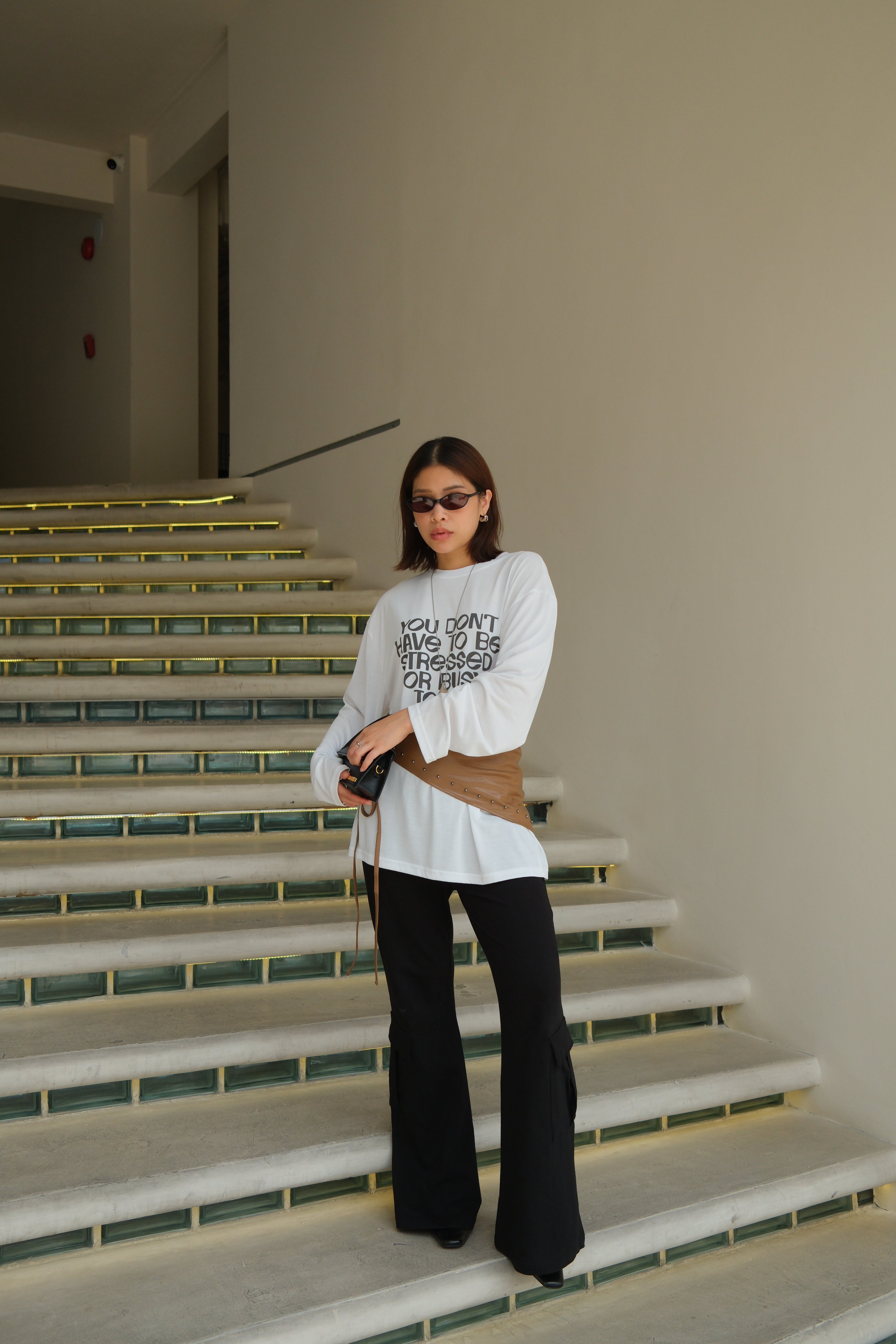 Vintage cargo flared pants