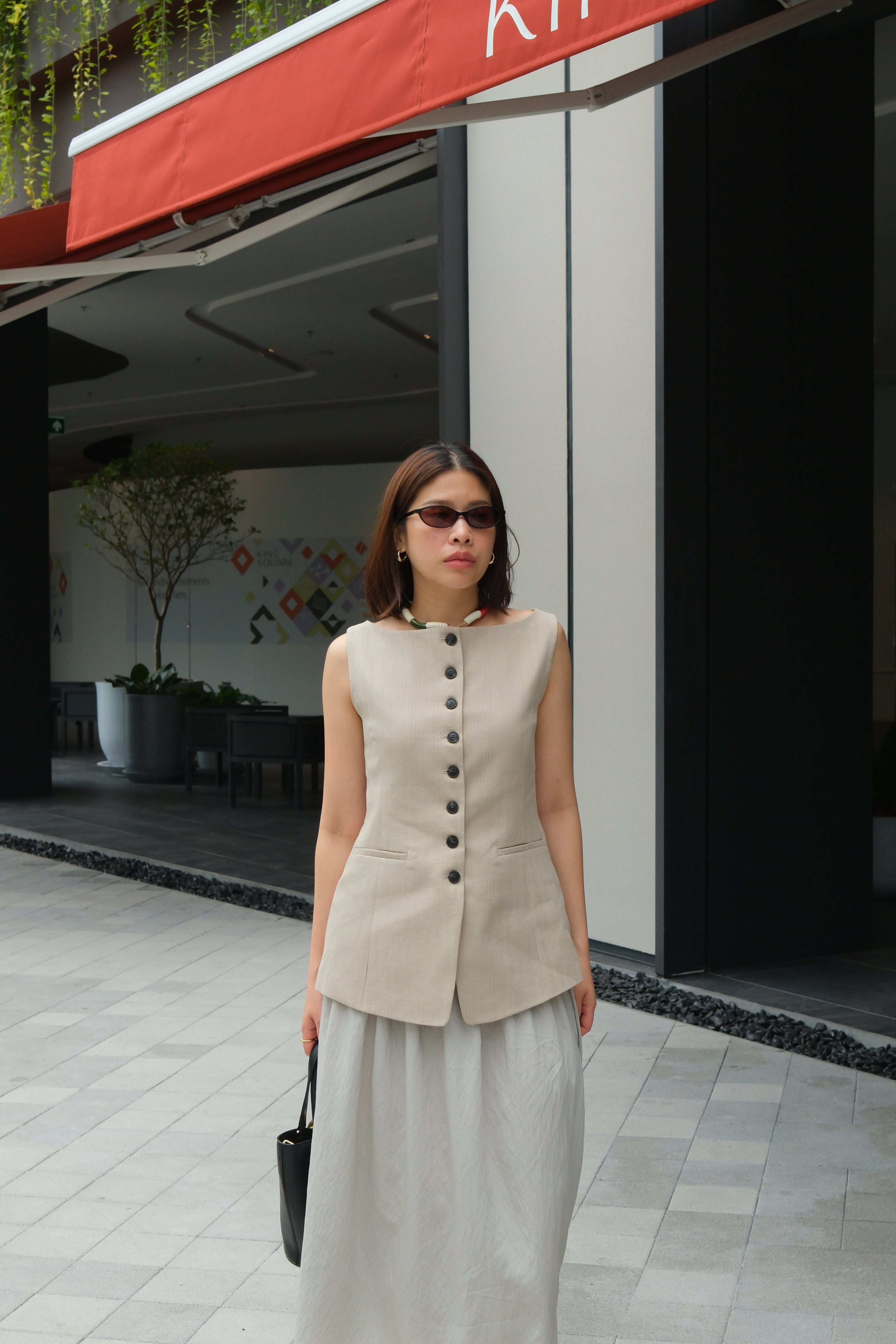 Haan boat neck vest
