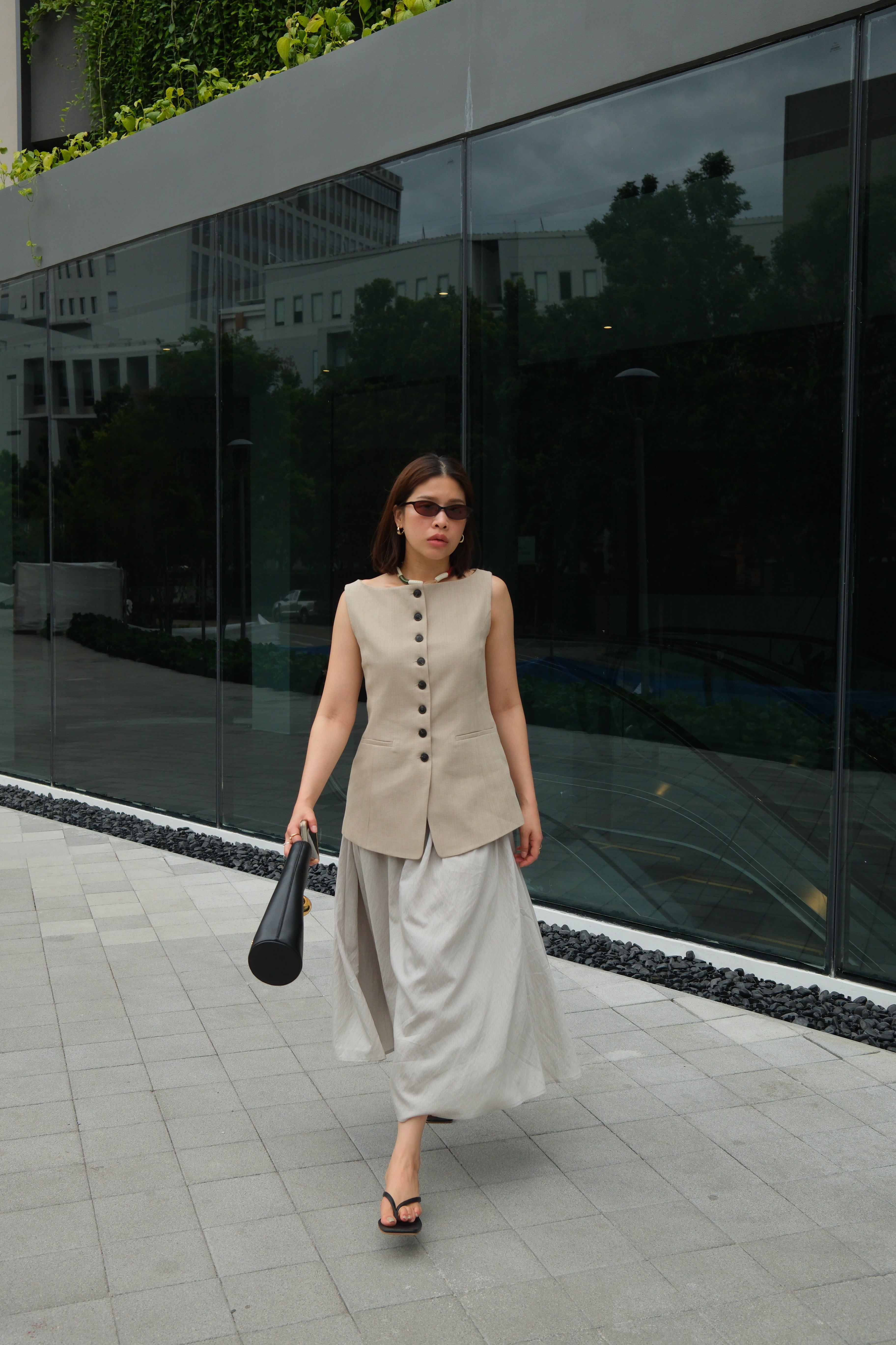 Haan boat neck vest
