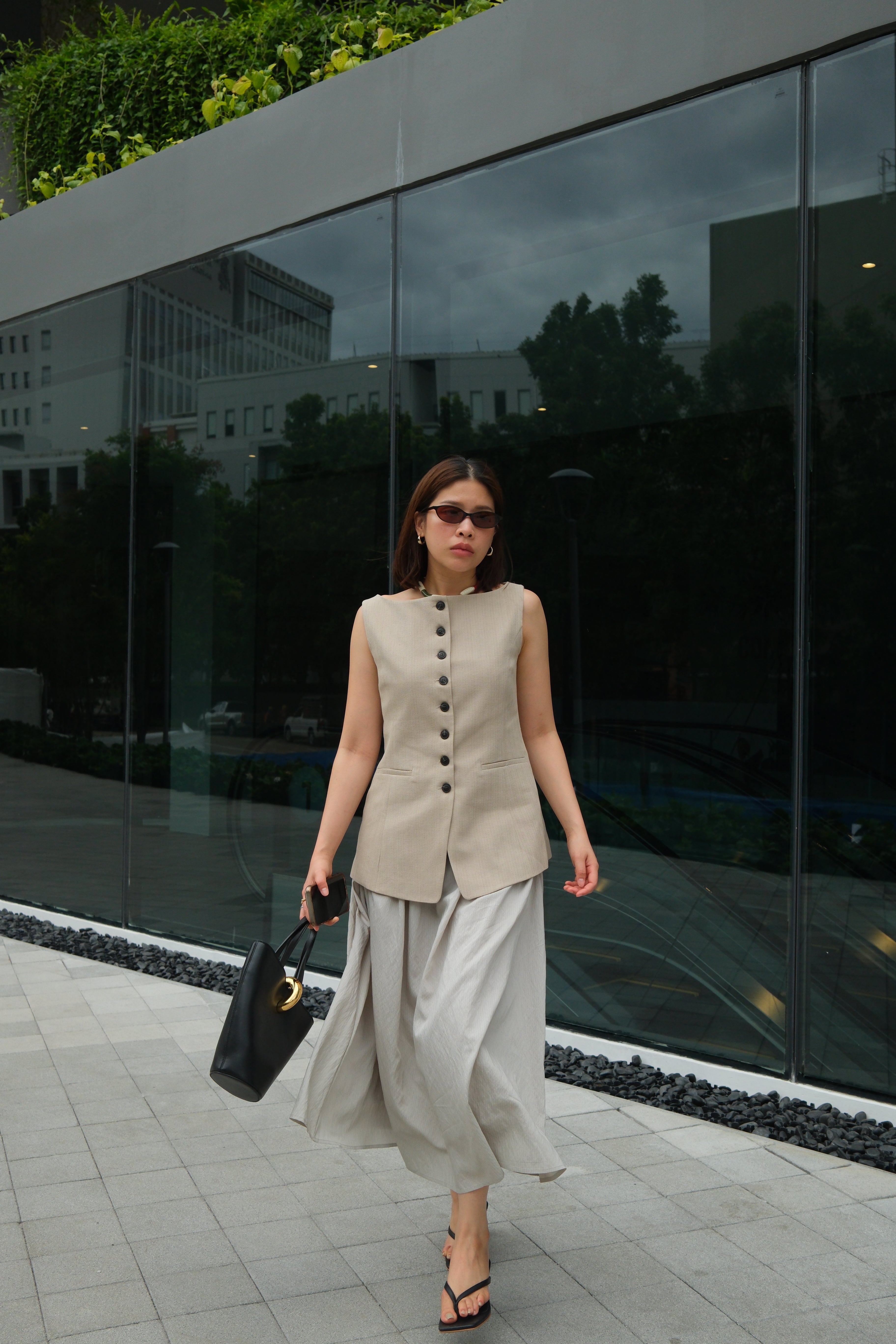 Haan boat neck vest