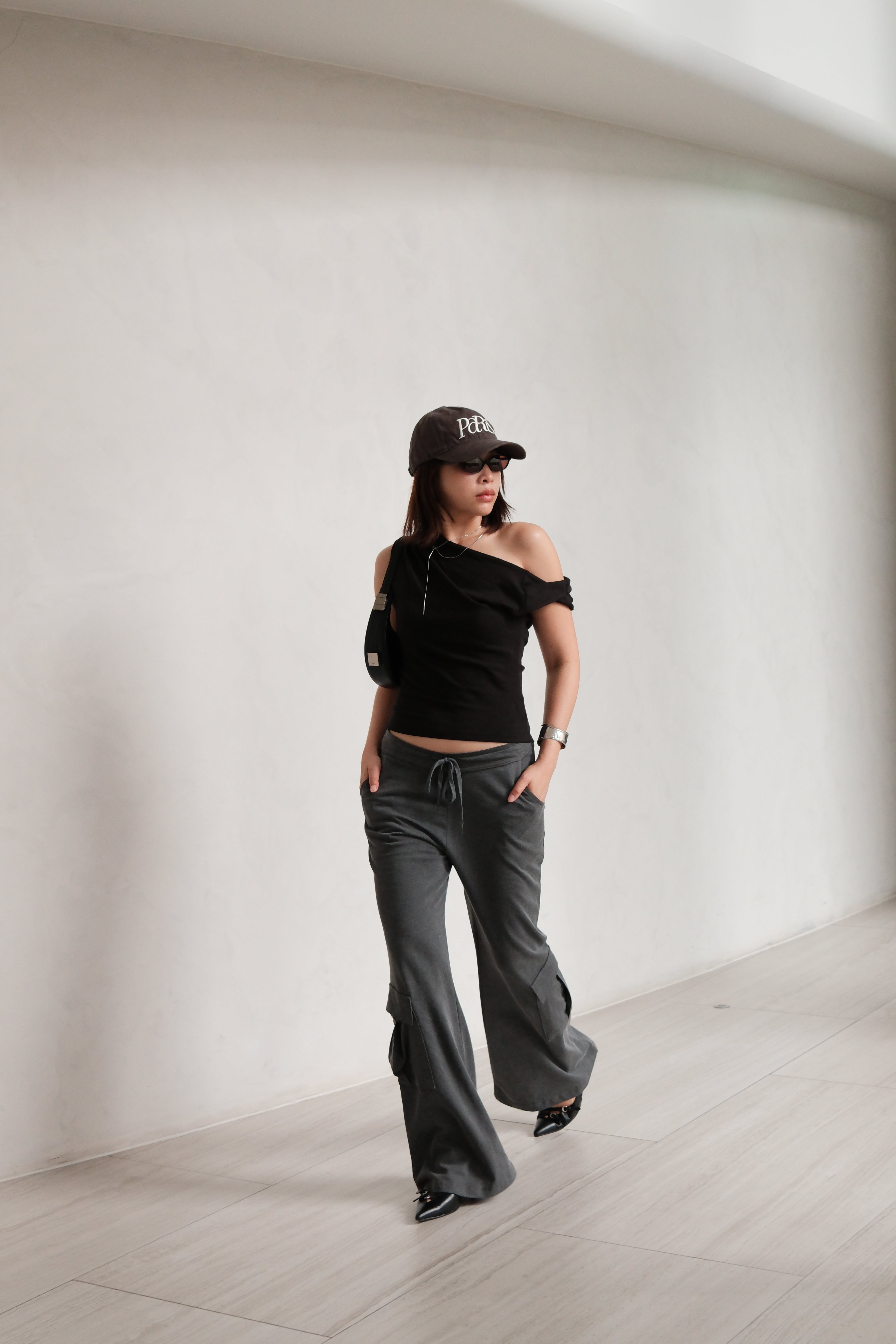 Vintage cargo flared pants