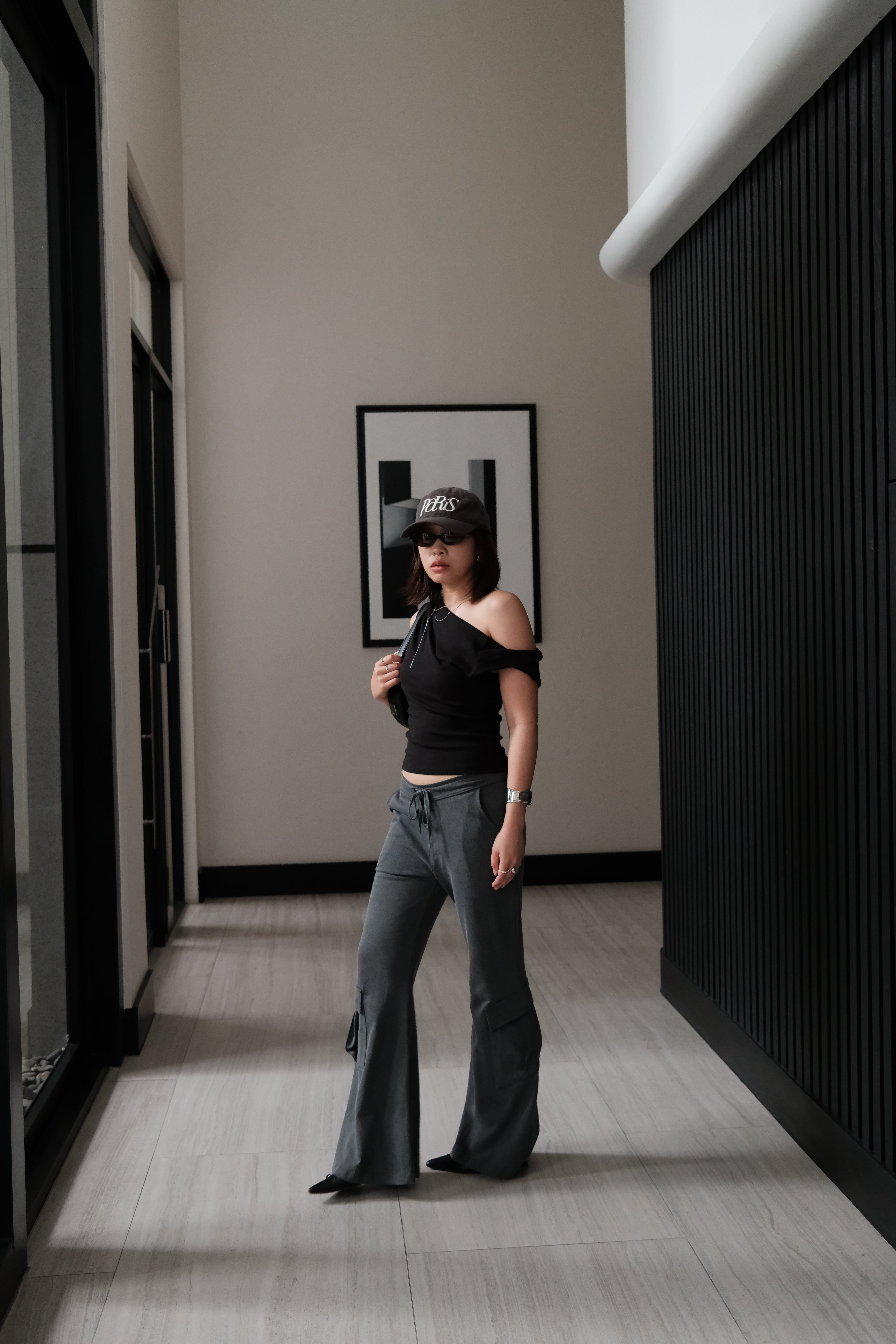 Vintage cargo flared pants