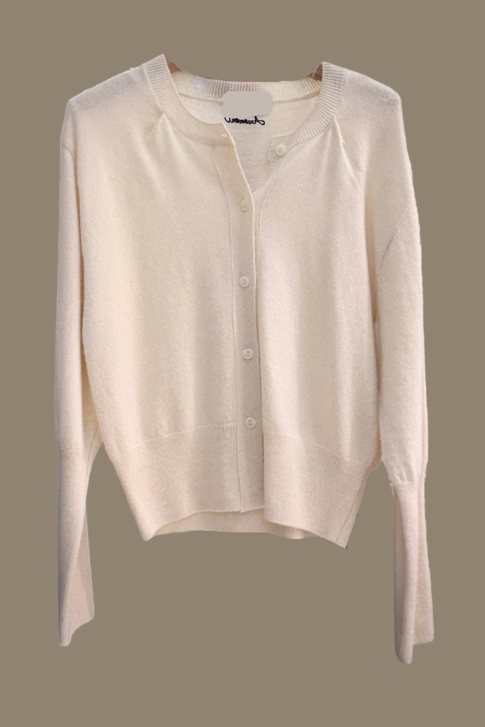 round neck cashmere cardigan
