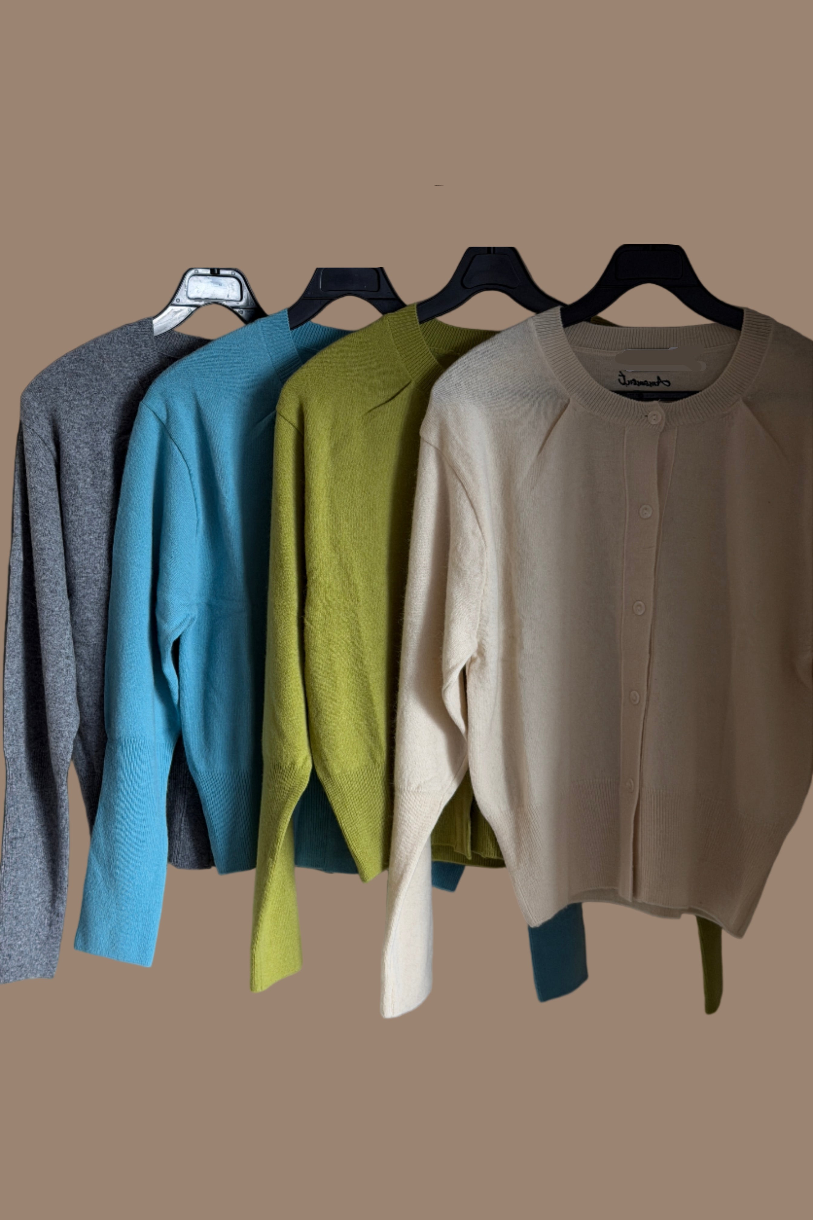 round neck cashmere cardigan