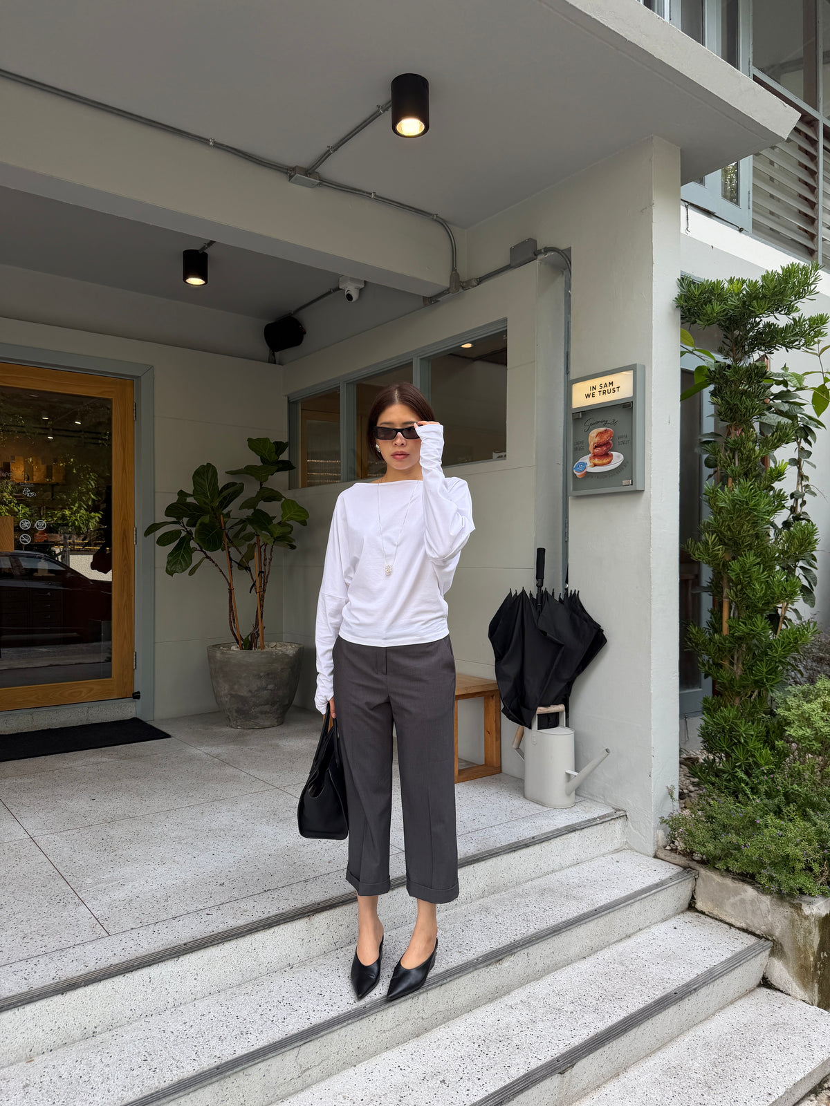Noelle Thumbhole Boat Neck Top