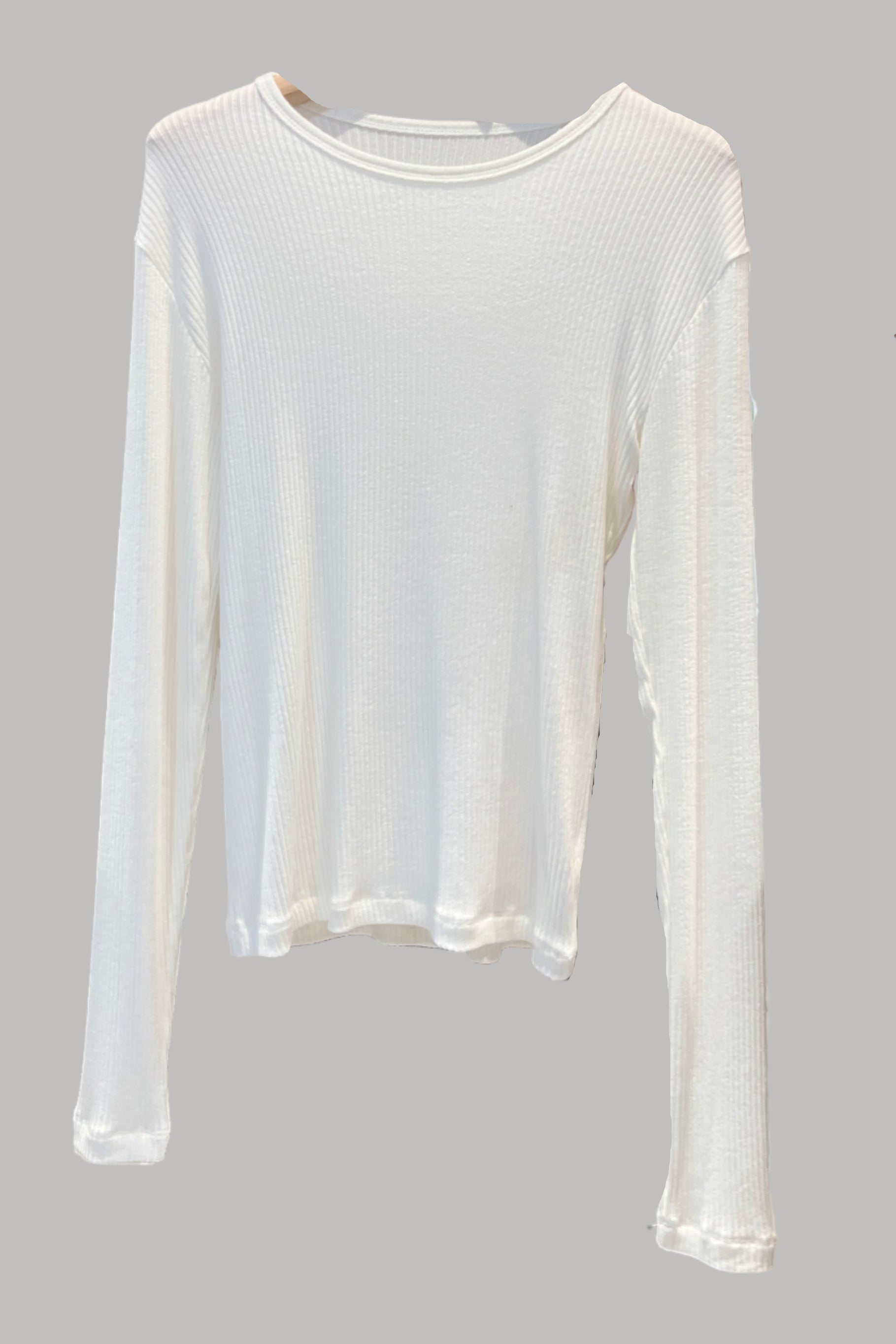 Cetti cotton ribbed long-sleeve soft tee