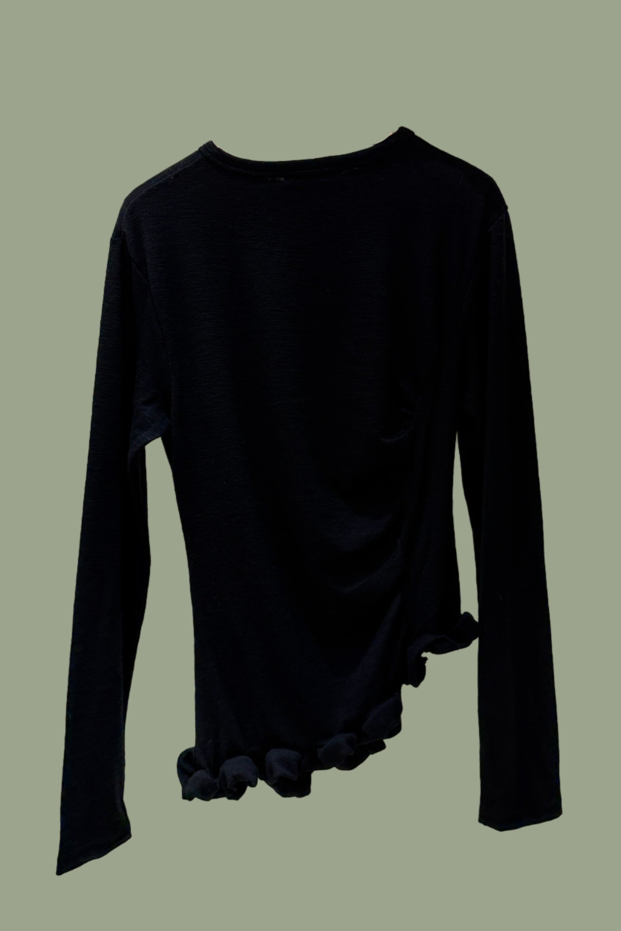 Ronny shirring unbalance tee