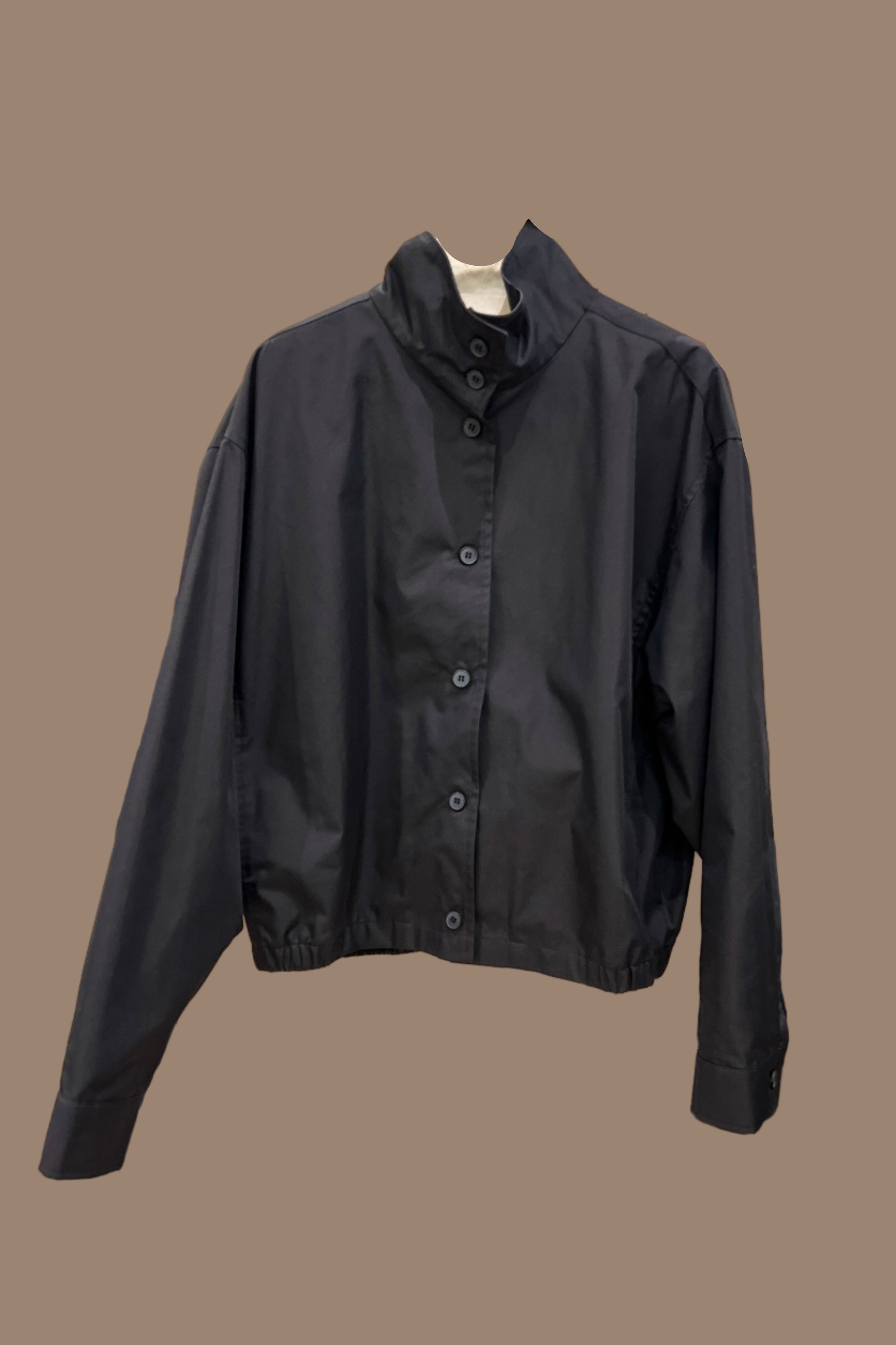 Quin funnel-neck bomber jacket