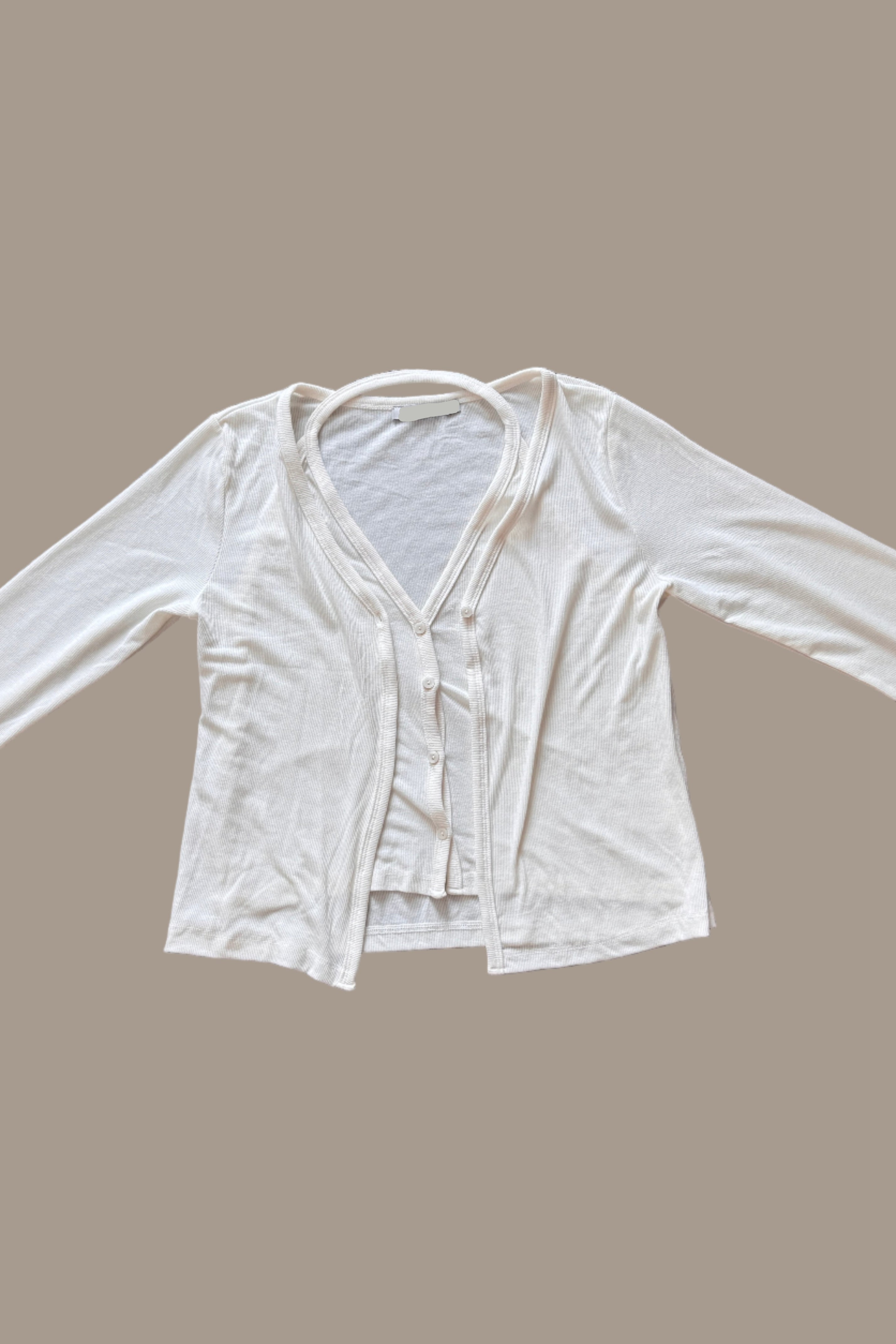 Bibi halter double-layered longsleeve tee