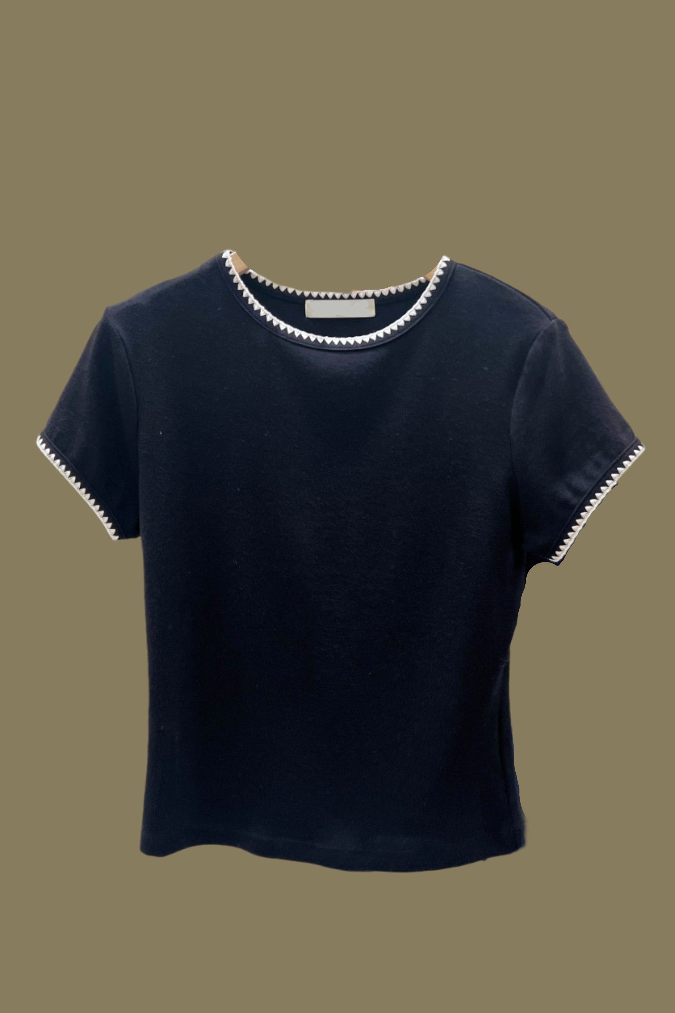 Lago embroidered hem soft tee