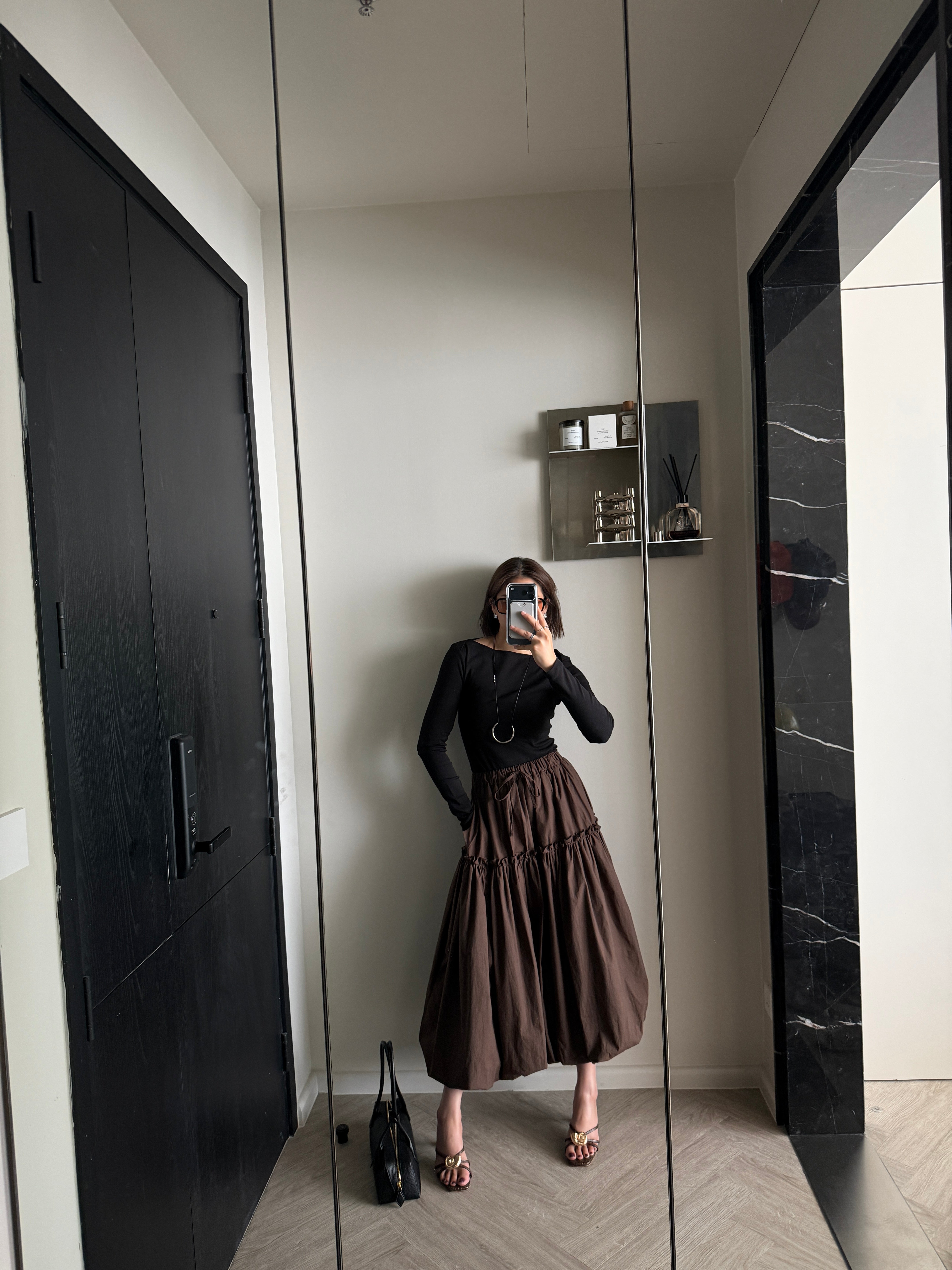 Ragon ruffle edge balloon skirt