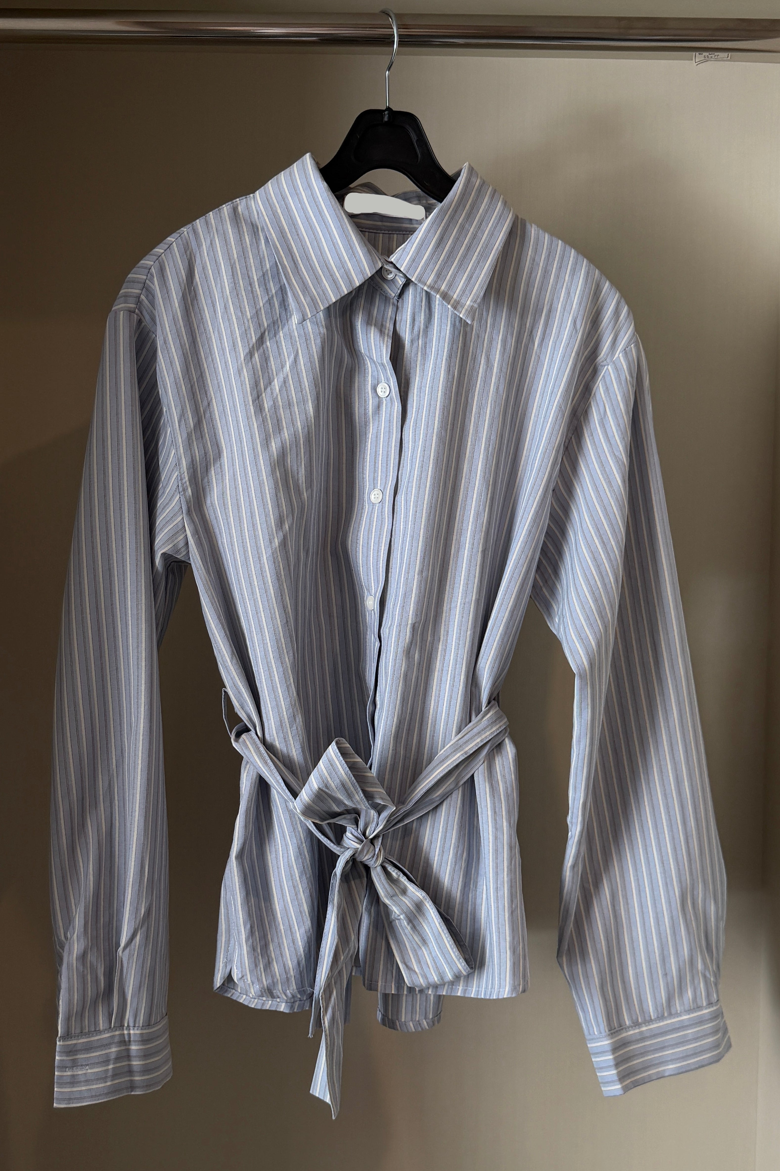Kish stripe shirt with belt