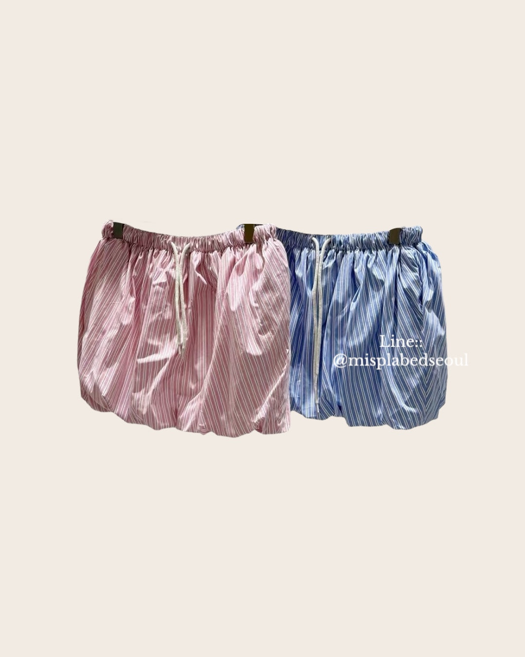 stripe cloudy mini skirt