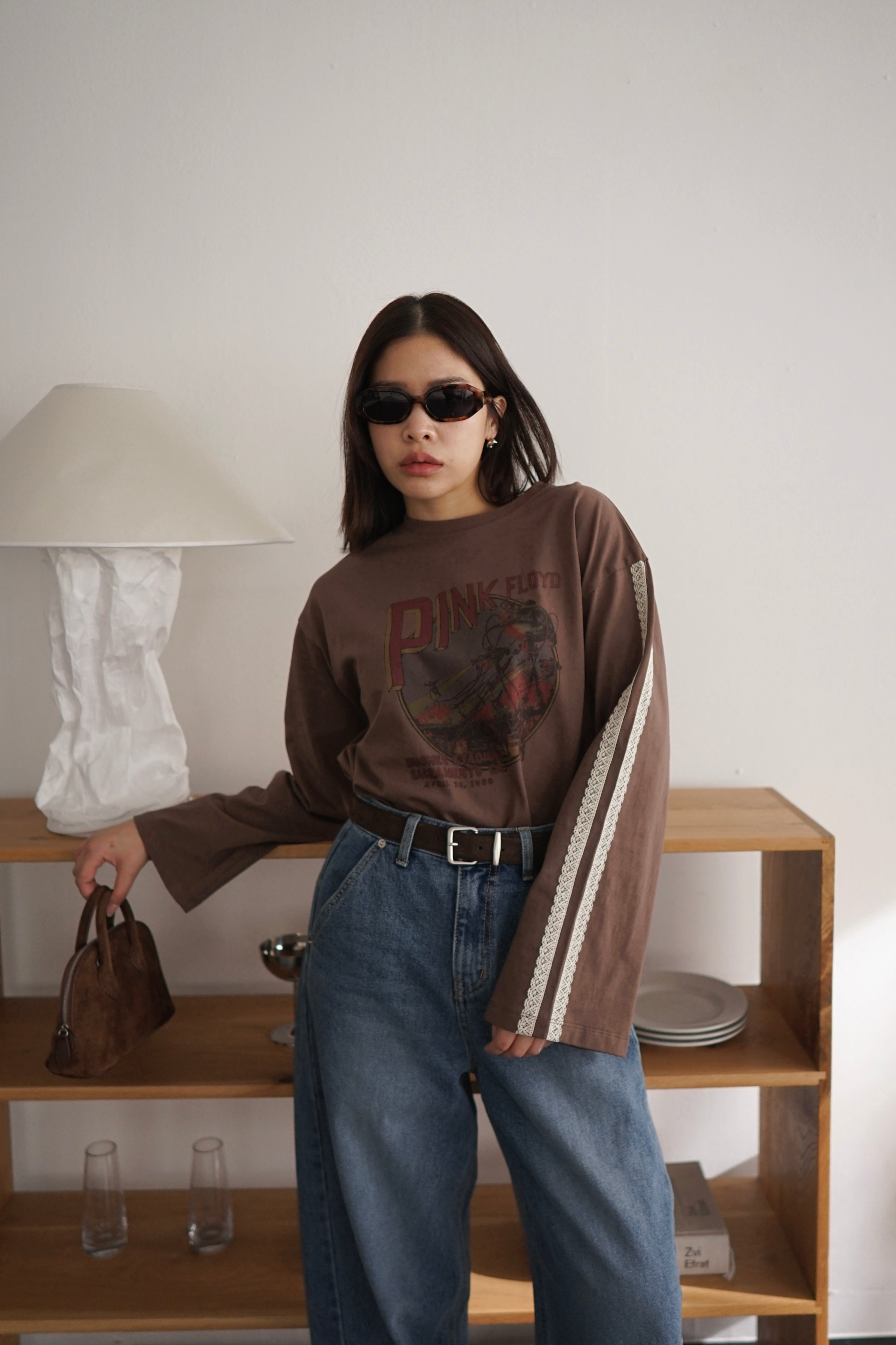PINK FLOYD lace tape long sleeve tee