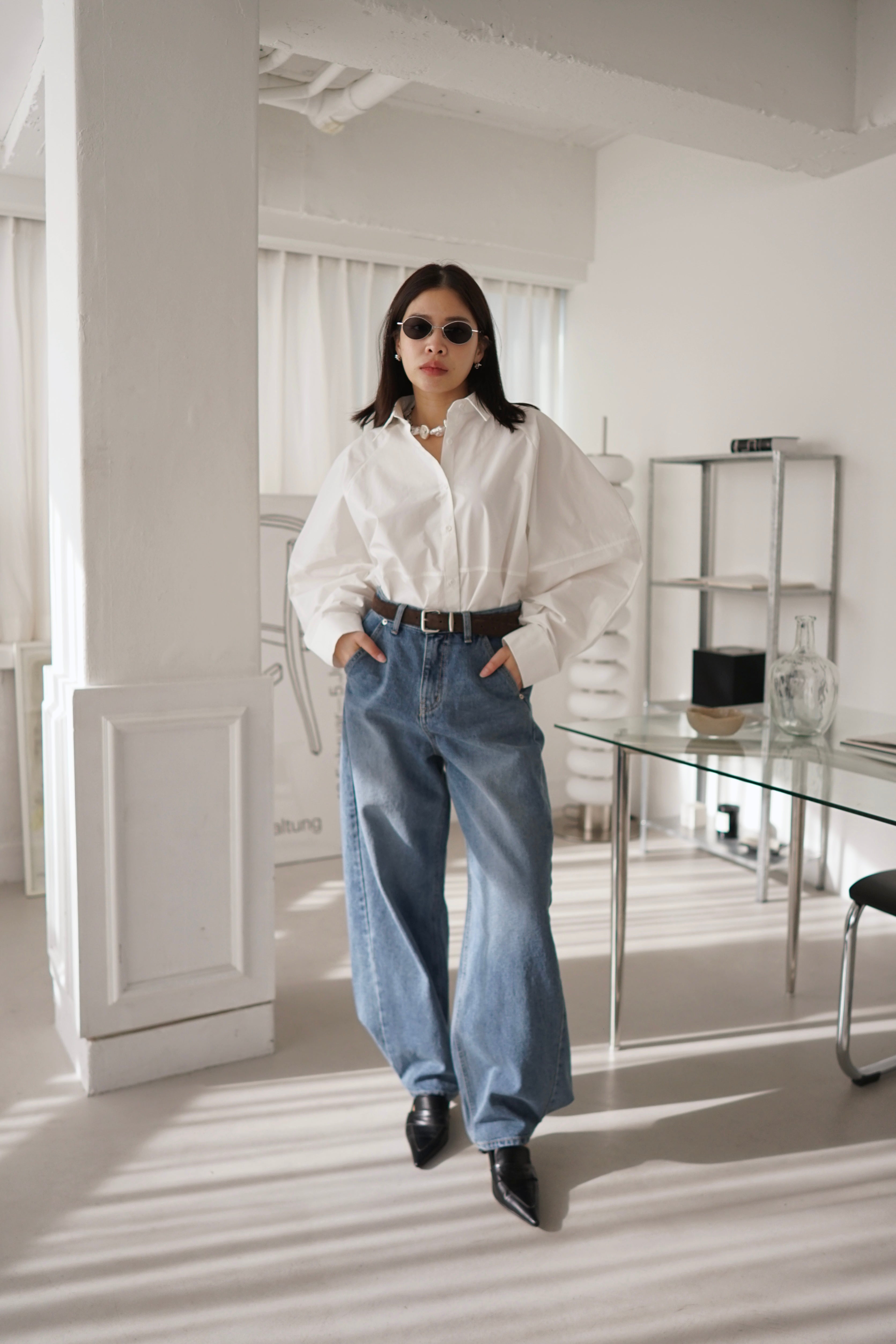 Castle curve sleeve shirt
