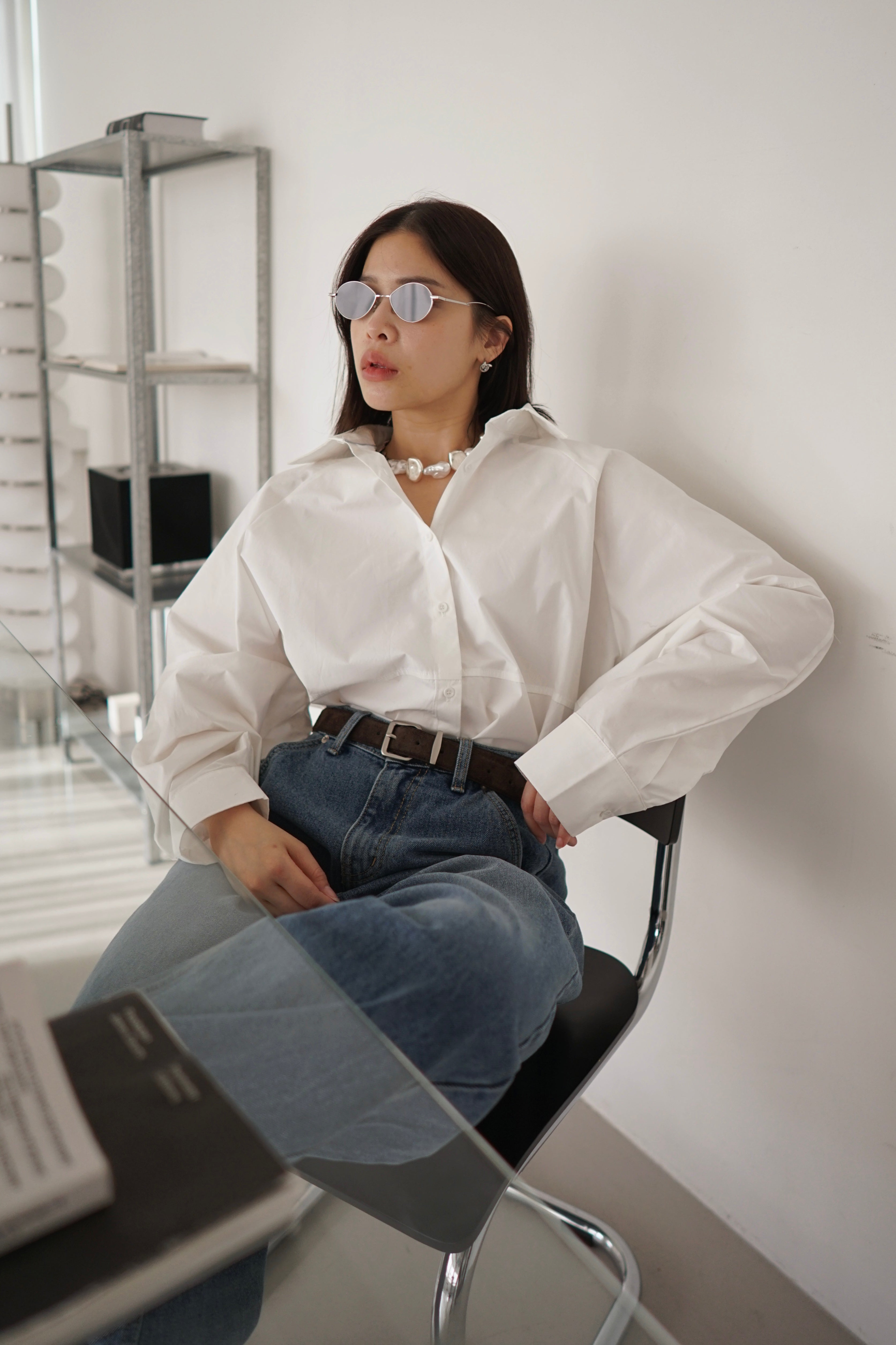 Castle curve sleeve shirt