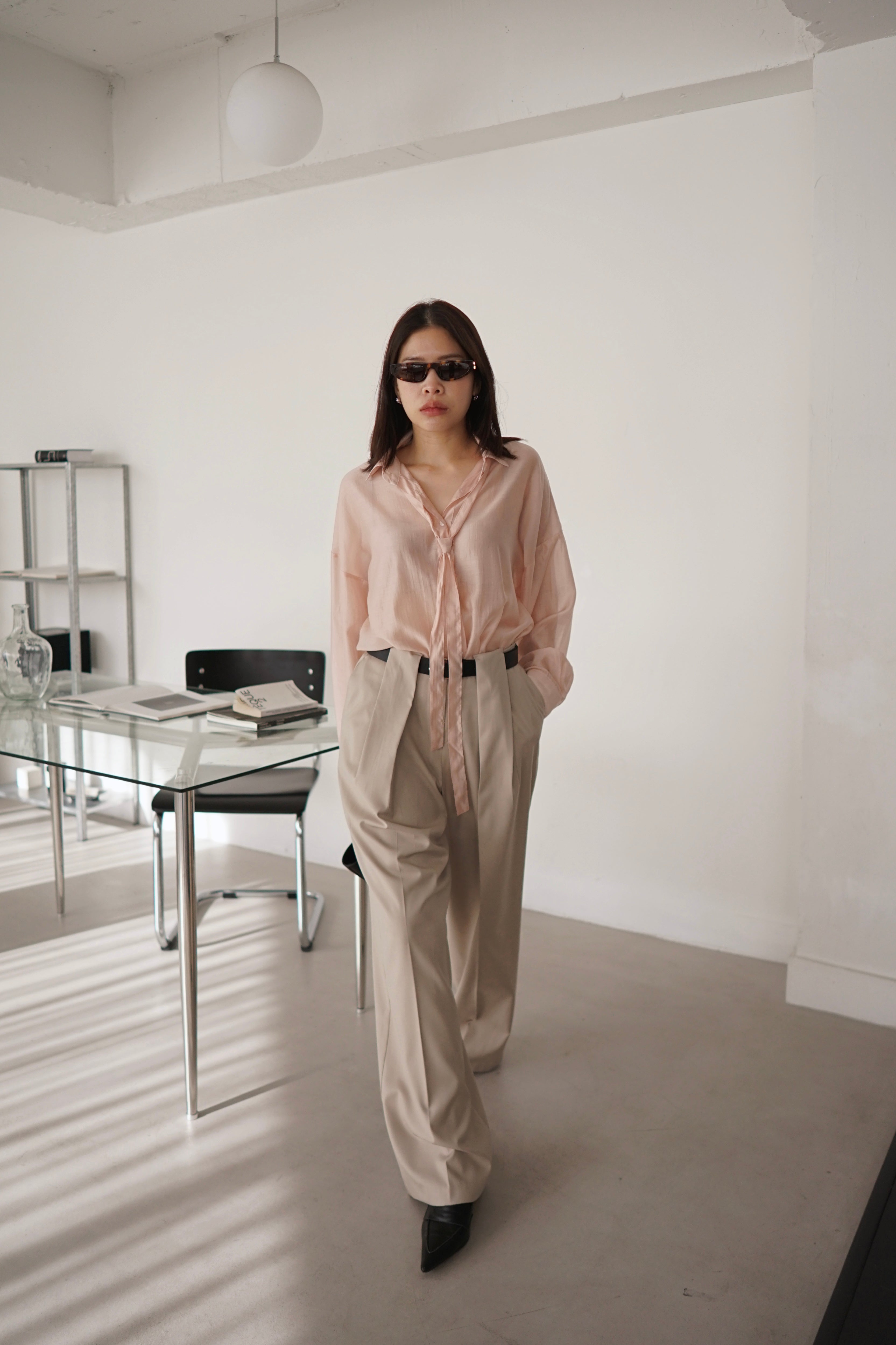 Jill wide leg trousers with belt