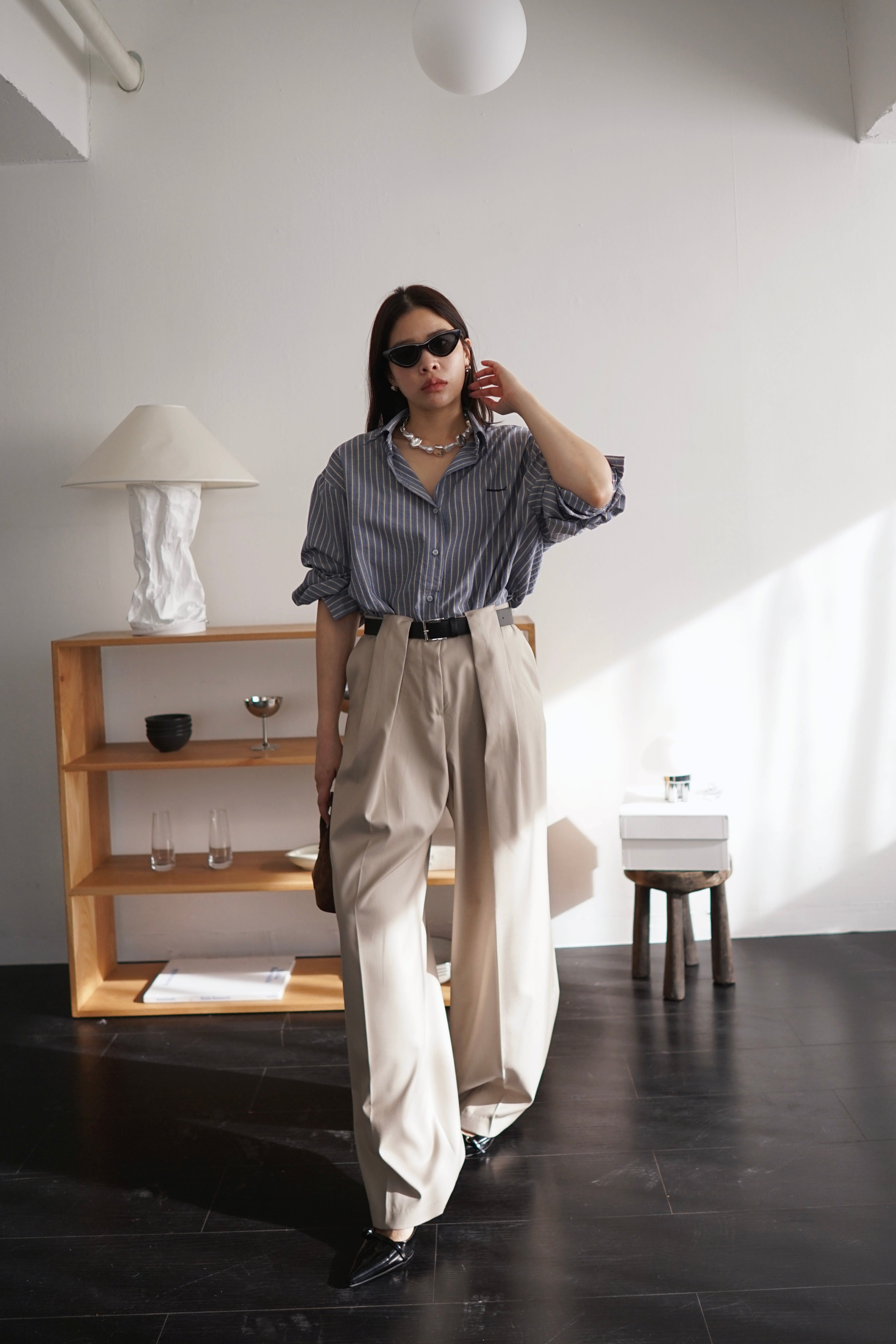 Jill wide leg trousers with belt