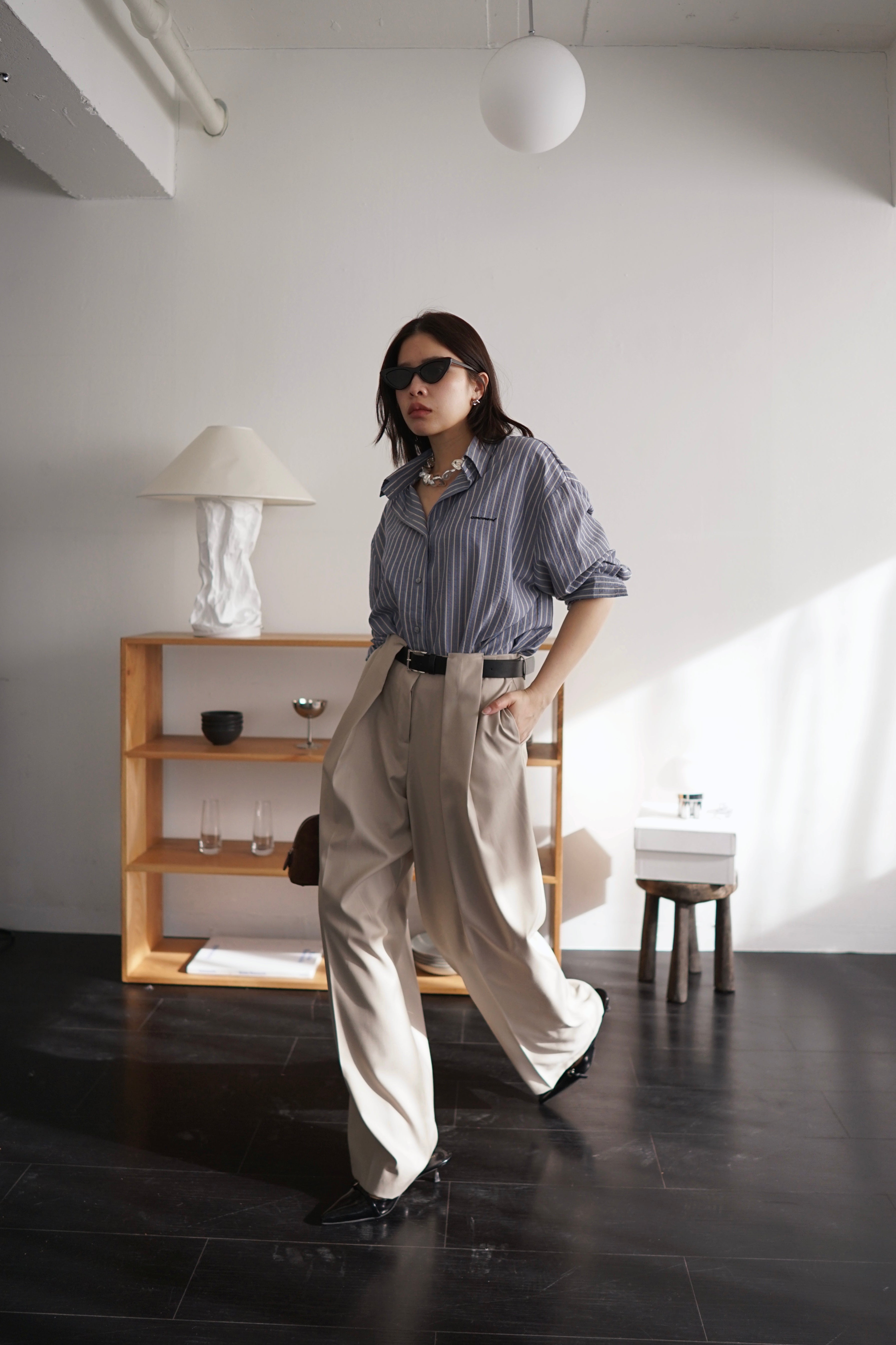 Jill wide leg trousers with belt