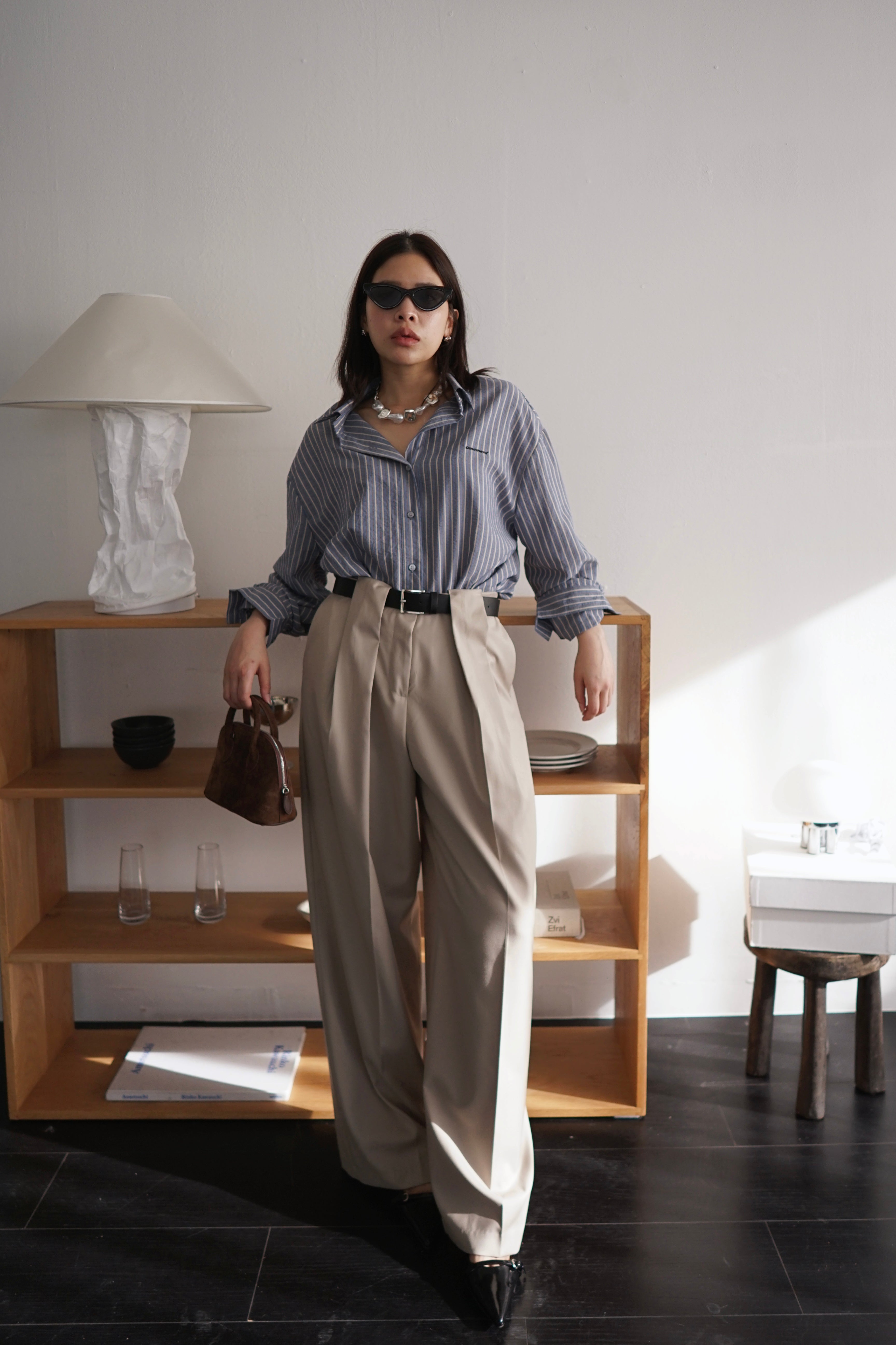 Jill wide leg trousers with belt