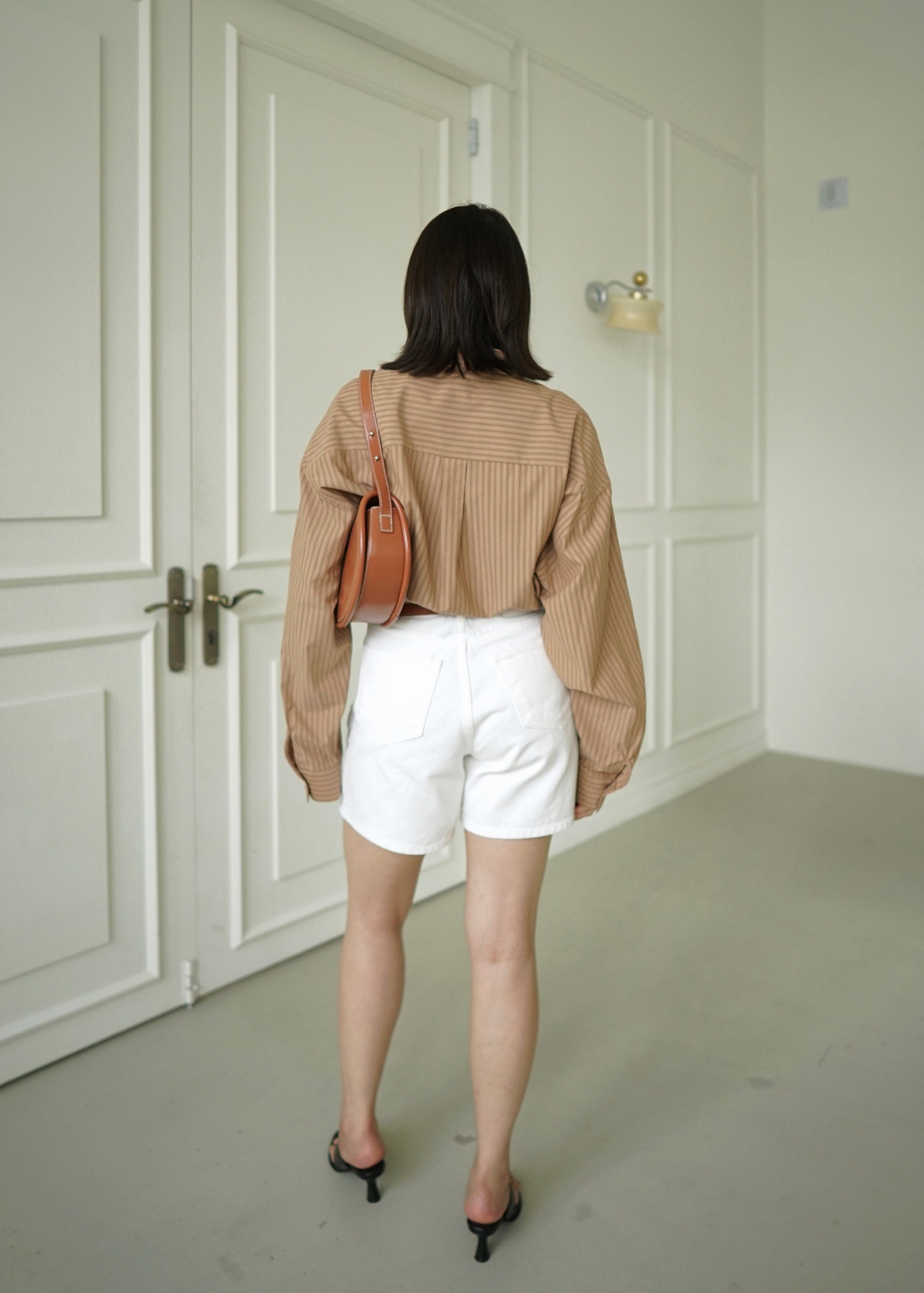 polar highrise denim shorts