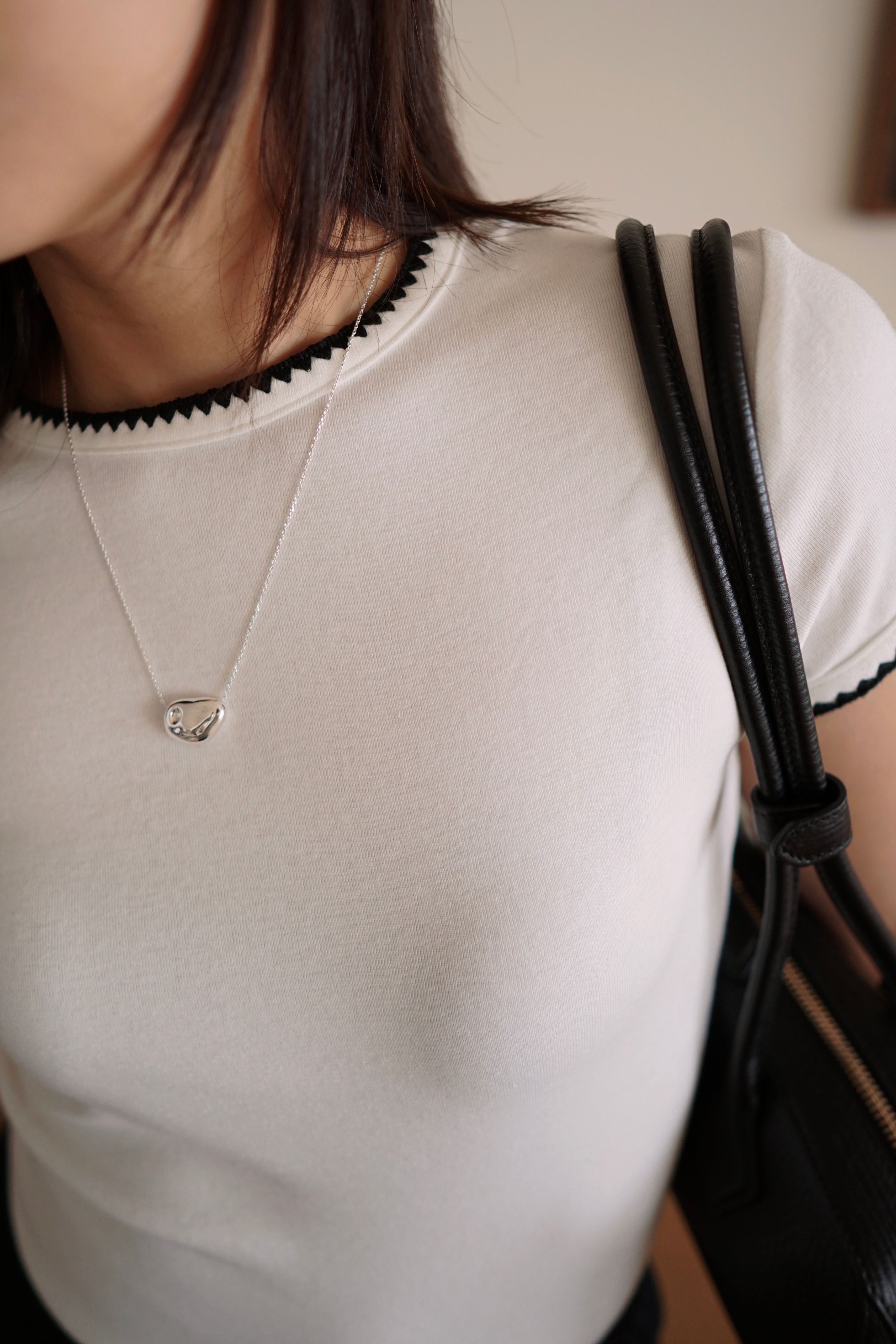 Lago embroidered hem soft tee