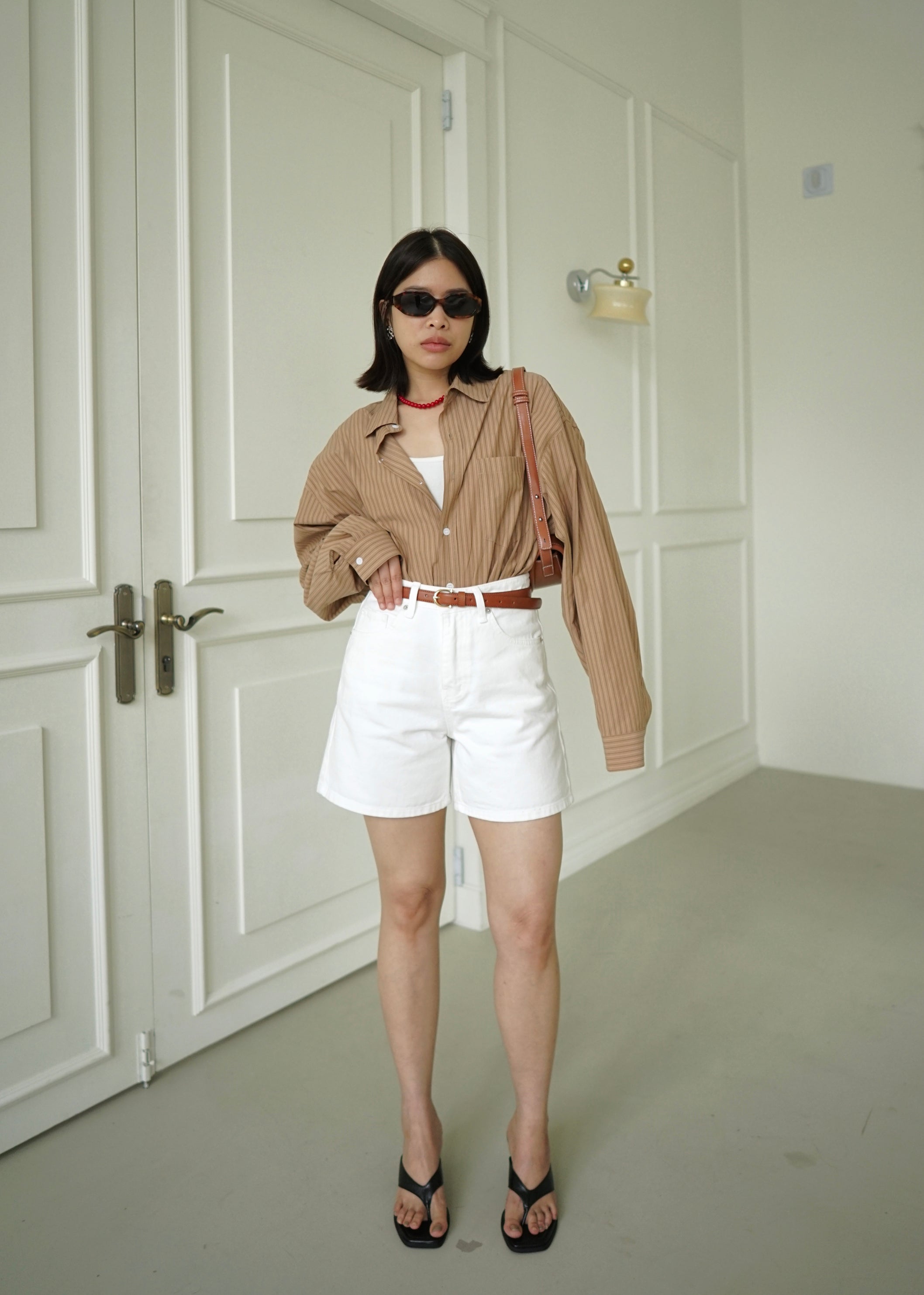 polar highrise denim shorts