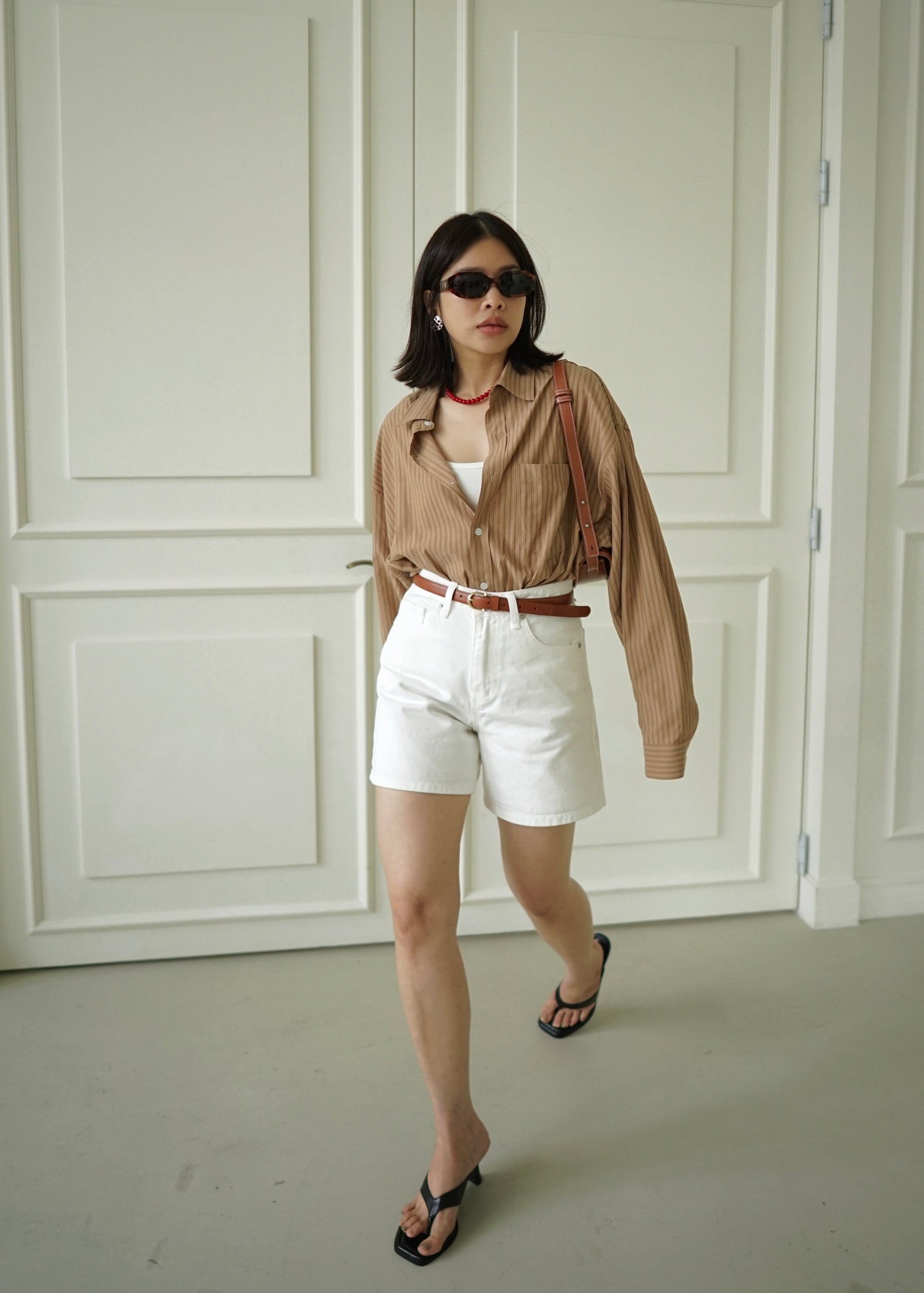 polar highrise denim shorts