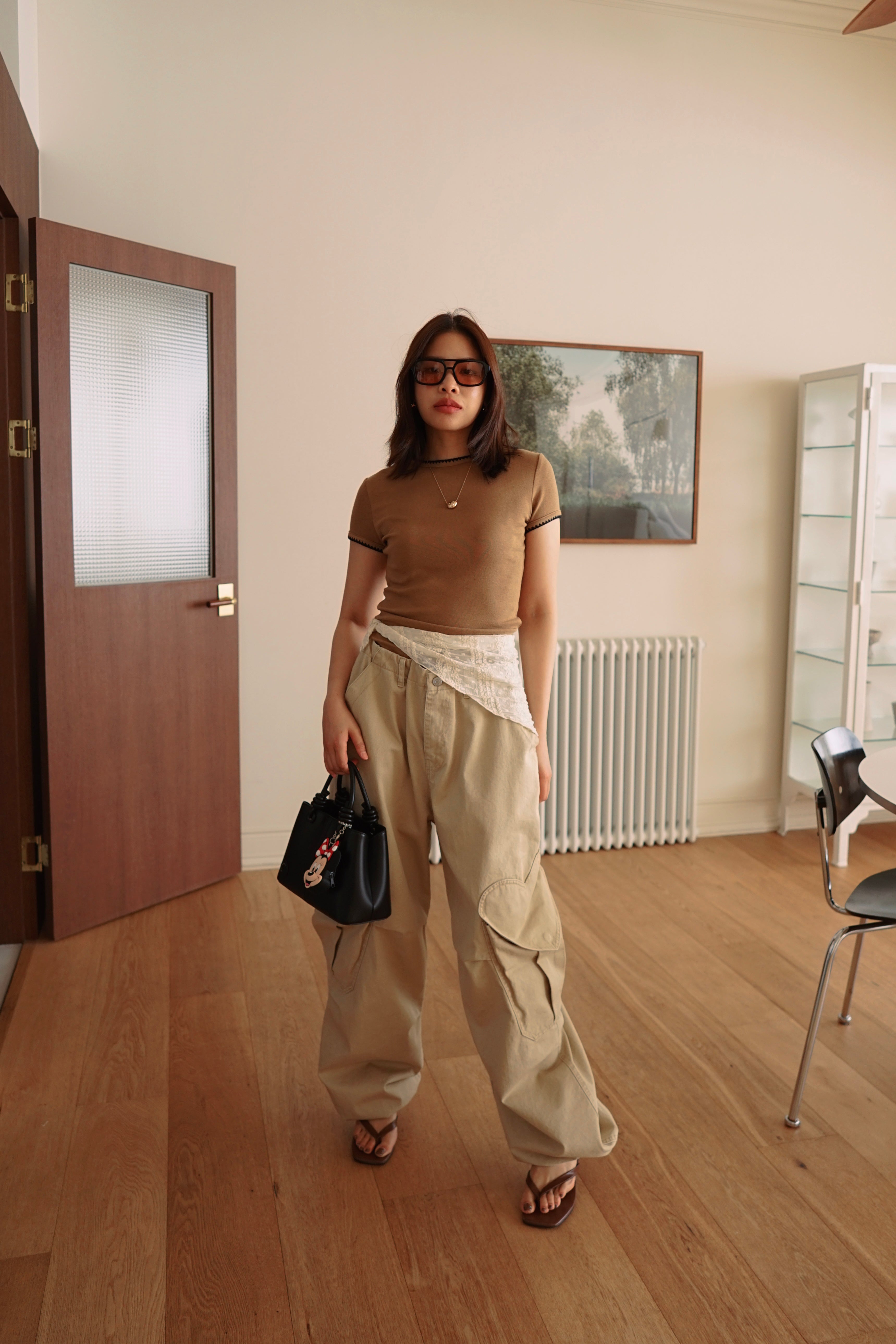 Lago embroidered hem soft tee