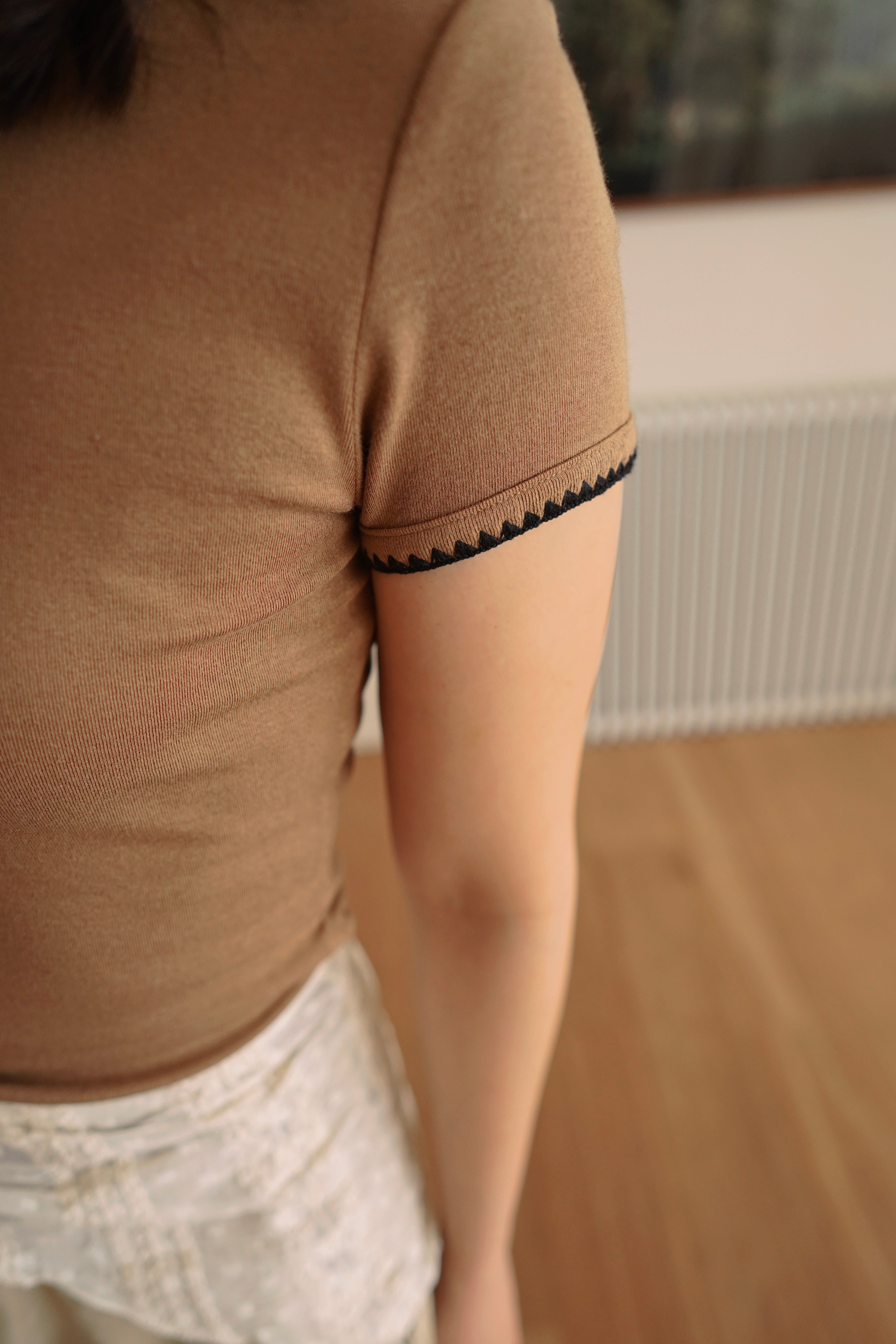 Lago embroidered hem soft tee