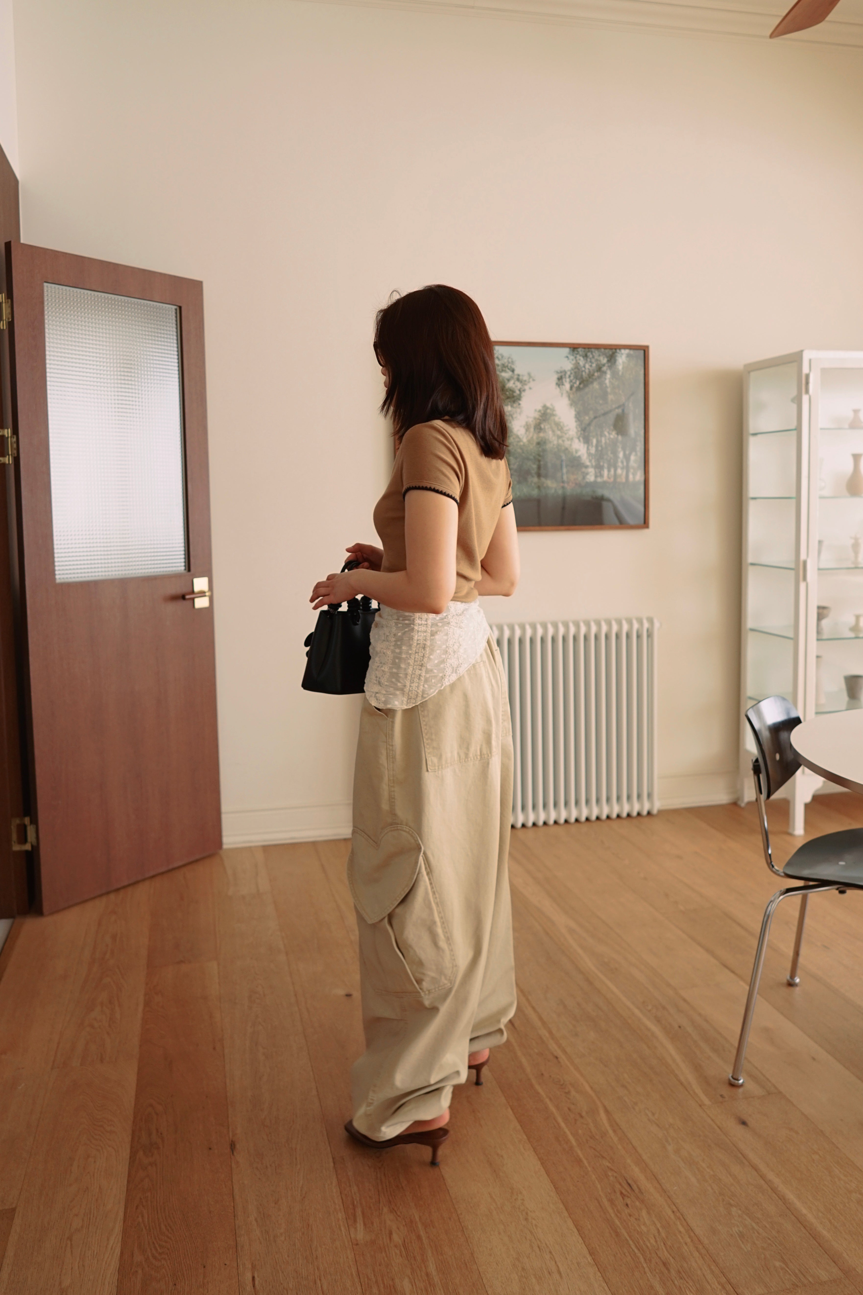 Lago embroidered hem soft tee