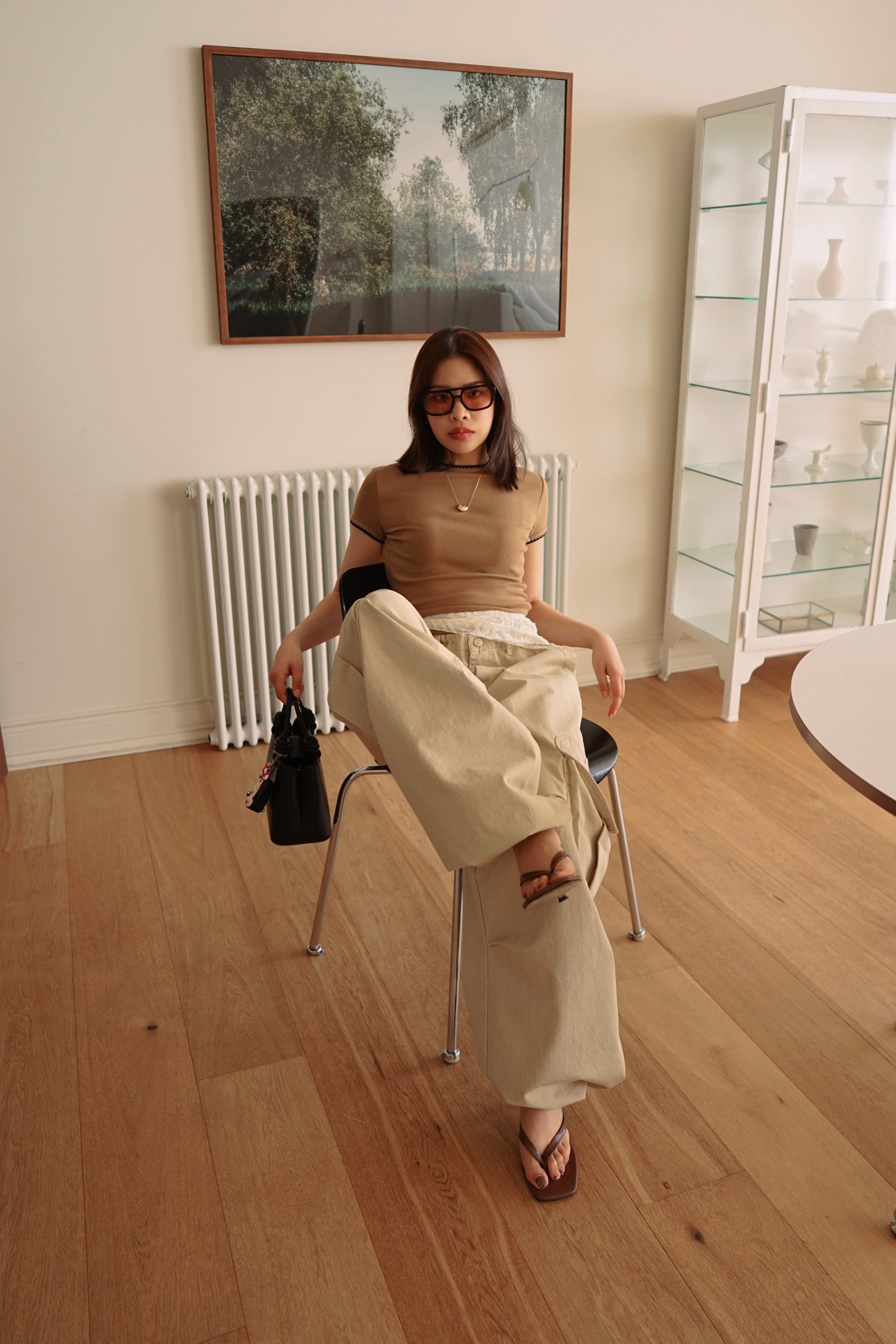 Lago embroidered hem soft tee