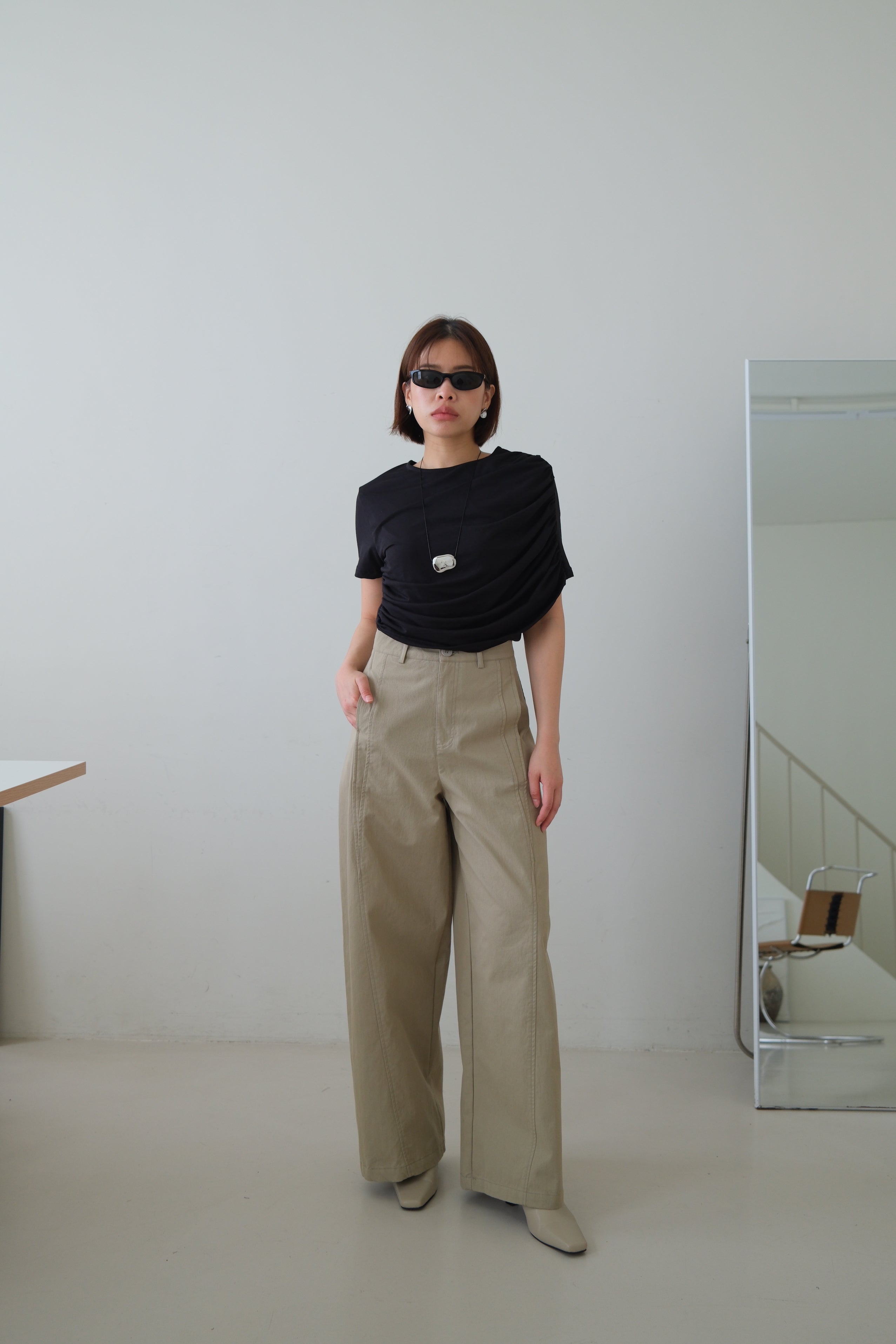 Kish Draped Shoulder Tee