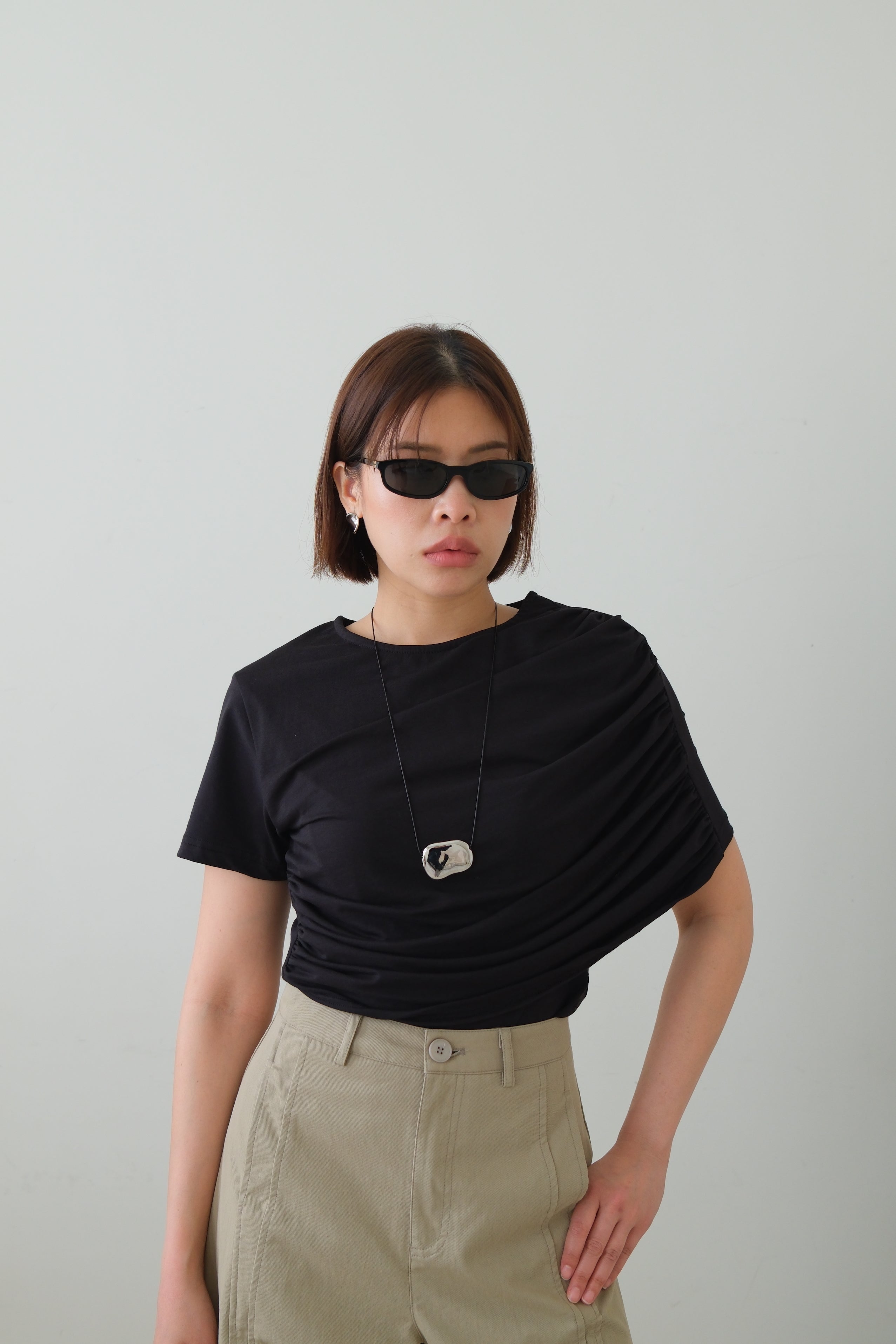 Kish Draped Shoulder Tee