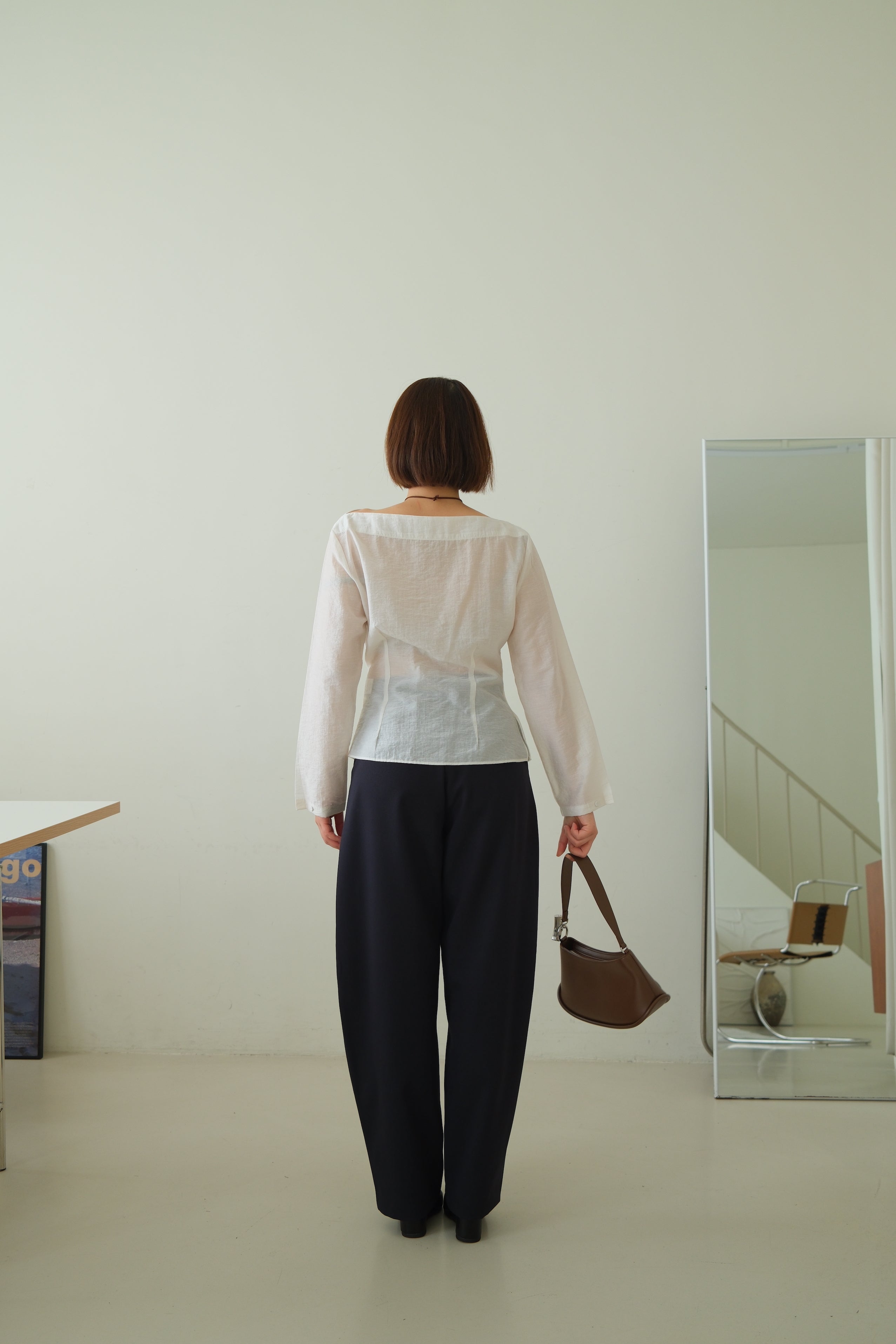 Boat Neck Waist Detail Top