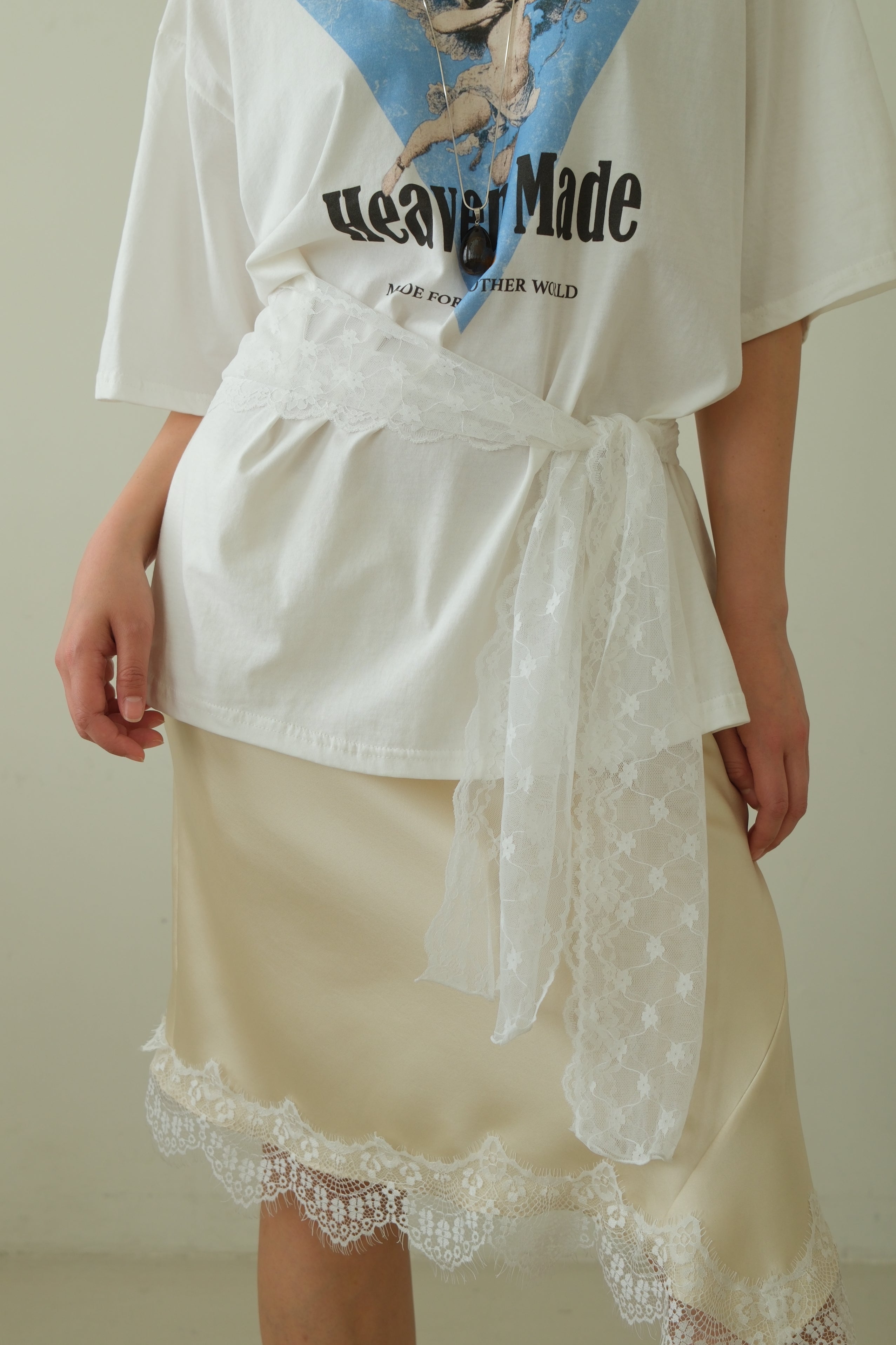 Lace Belt Detail Cupid Tee