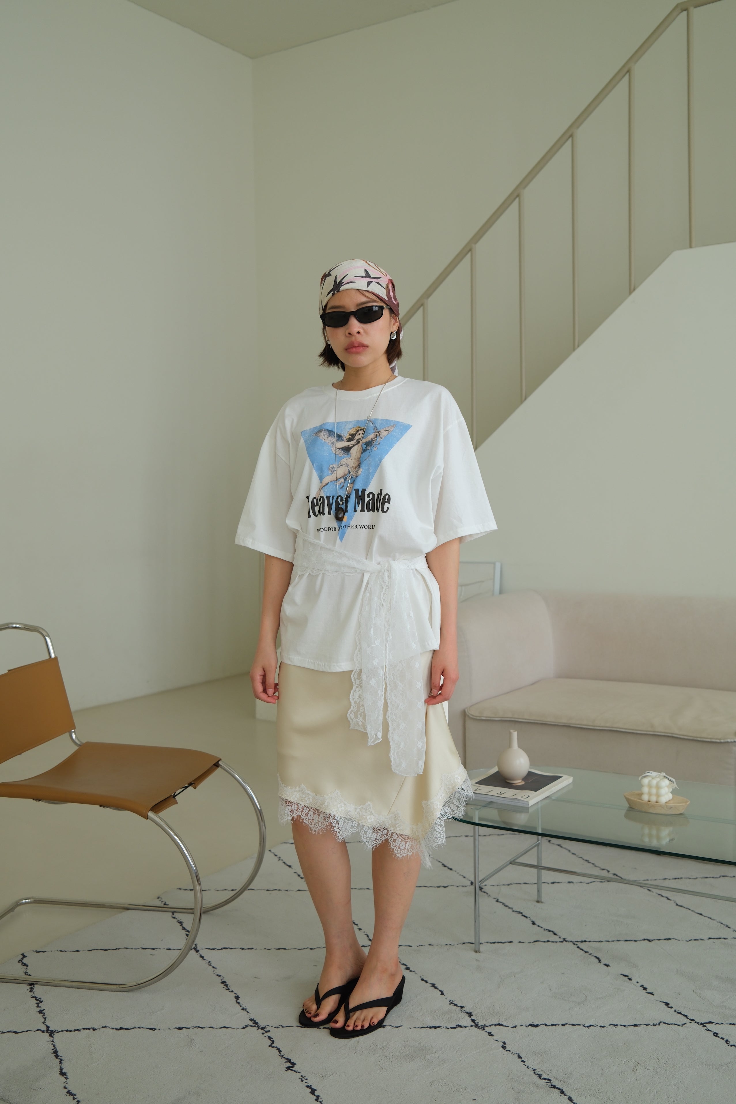 Lace Belt Detail Cupid Tee