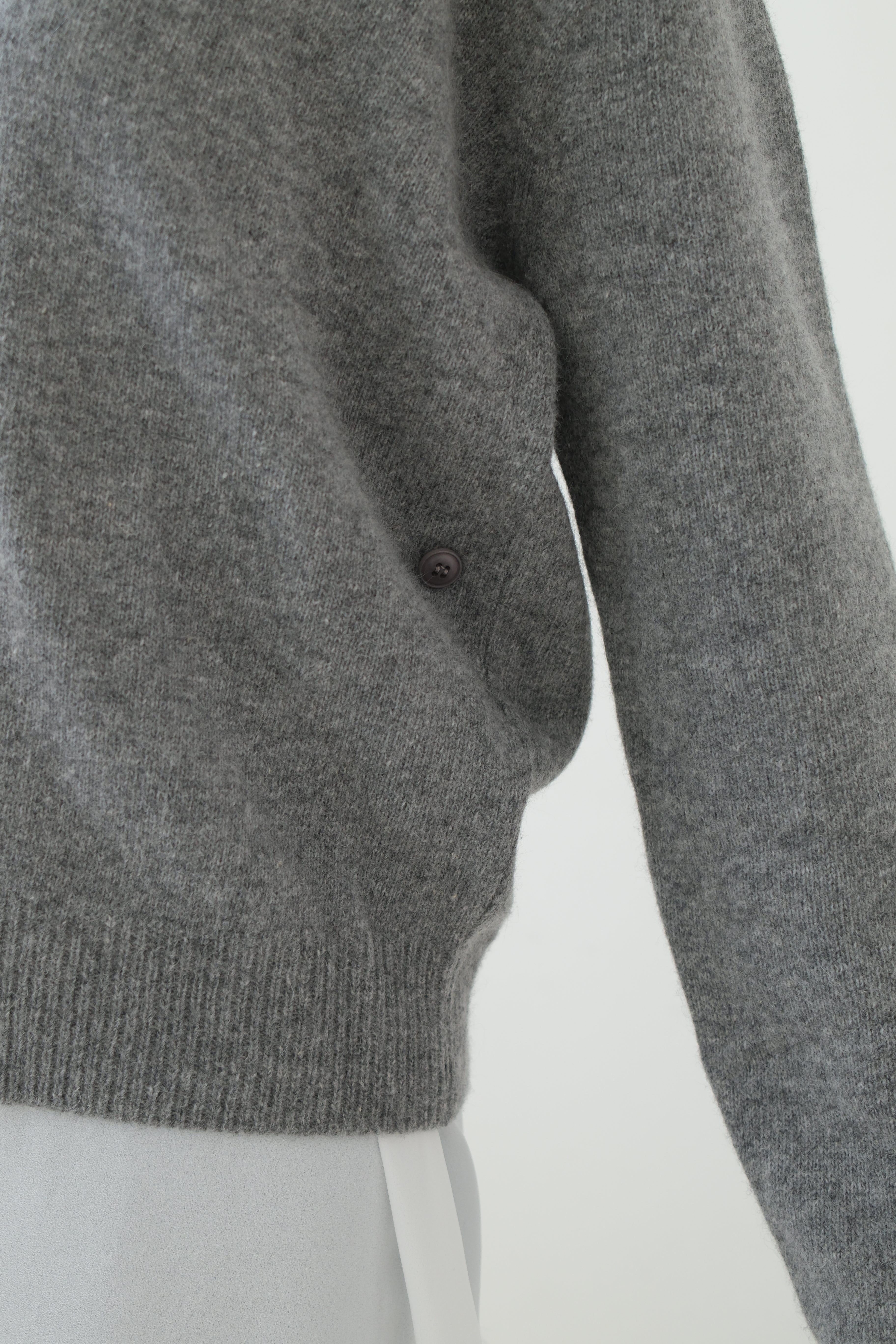 Rac scarf button cardigan (detachable scarf)