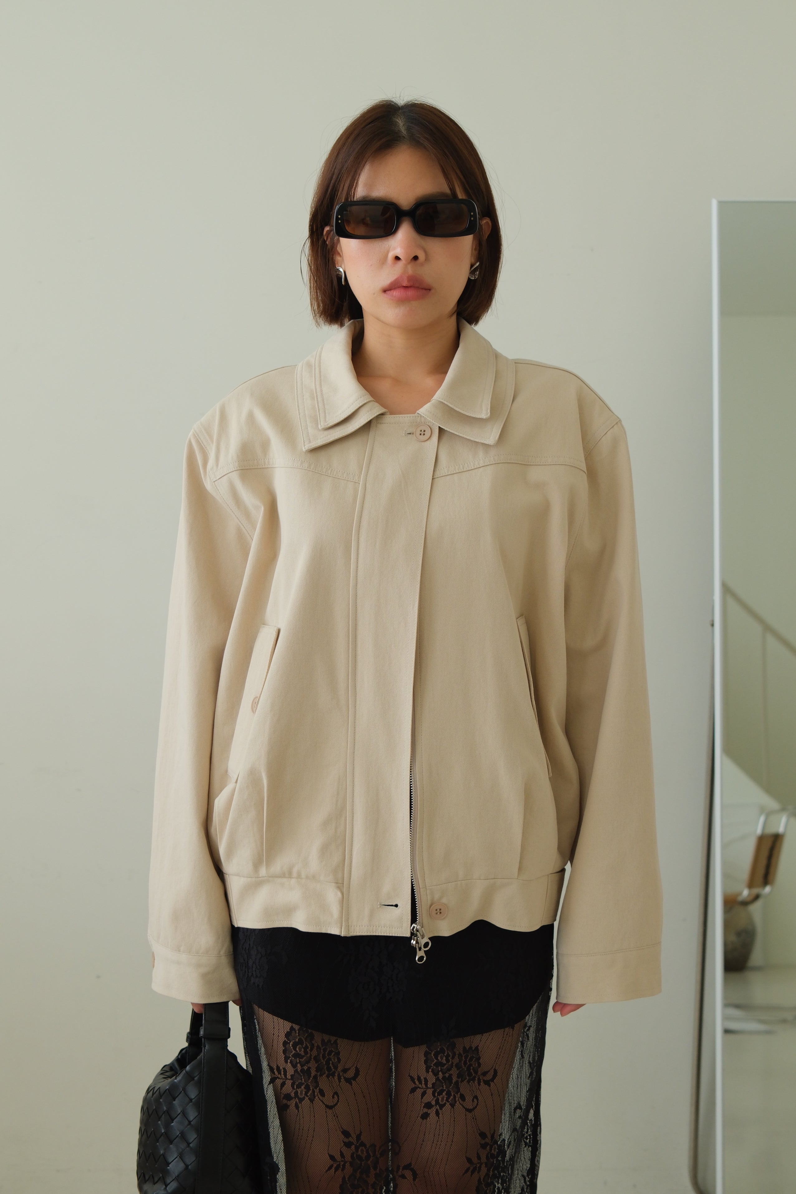 Lindi Double Collar Oversized Bomber